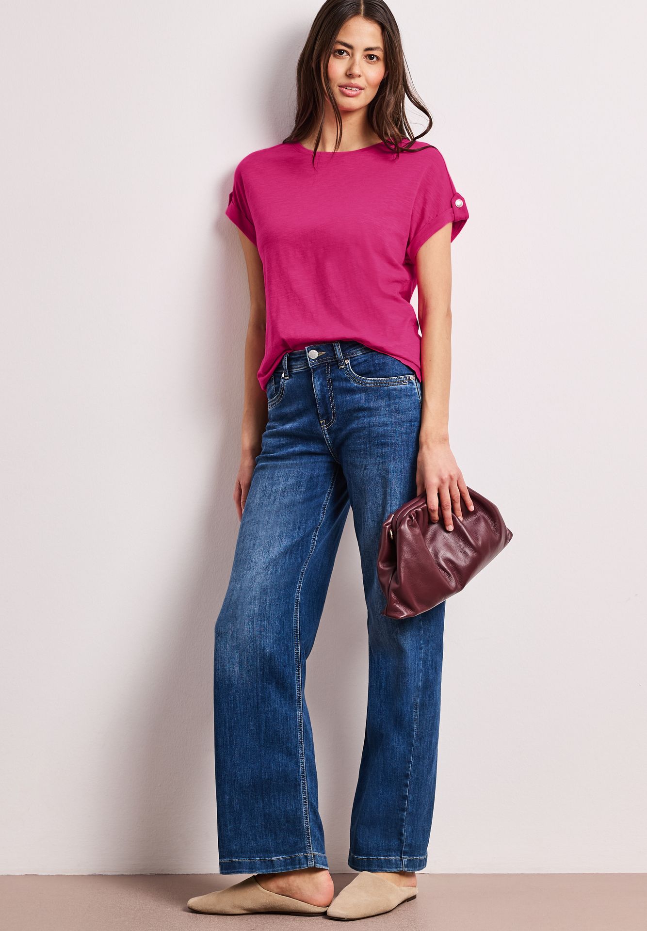 Street-One A325058 LTD QR basic shirt w.deco b magenta dream 2900162173032