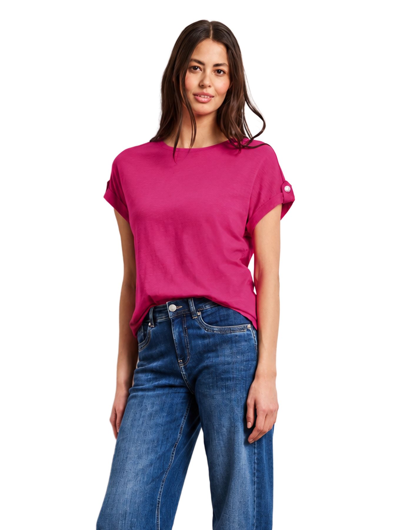 Street-One A325058 LTD QR basic shirt w.deco b magenta dream 00116206-EKA19000200000921