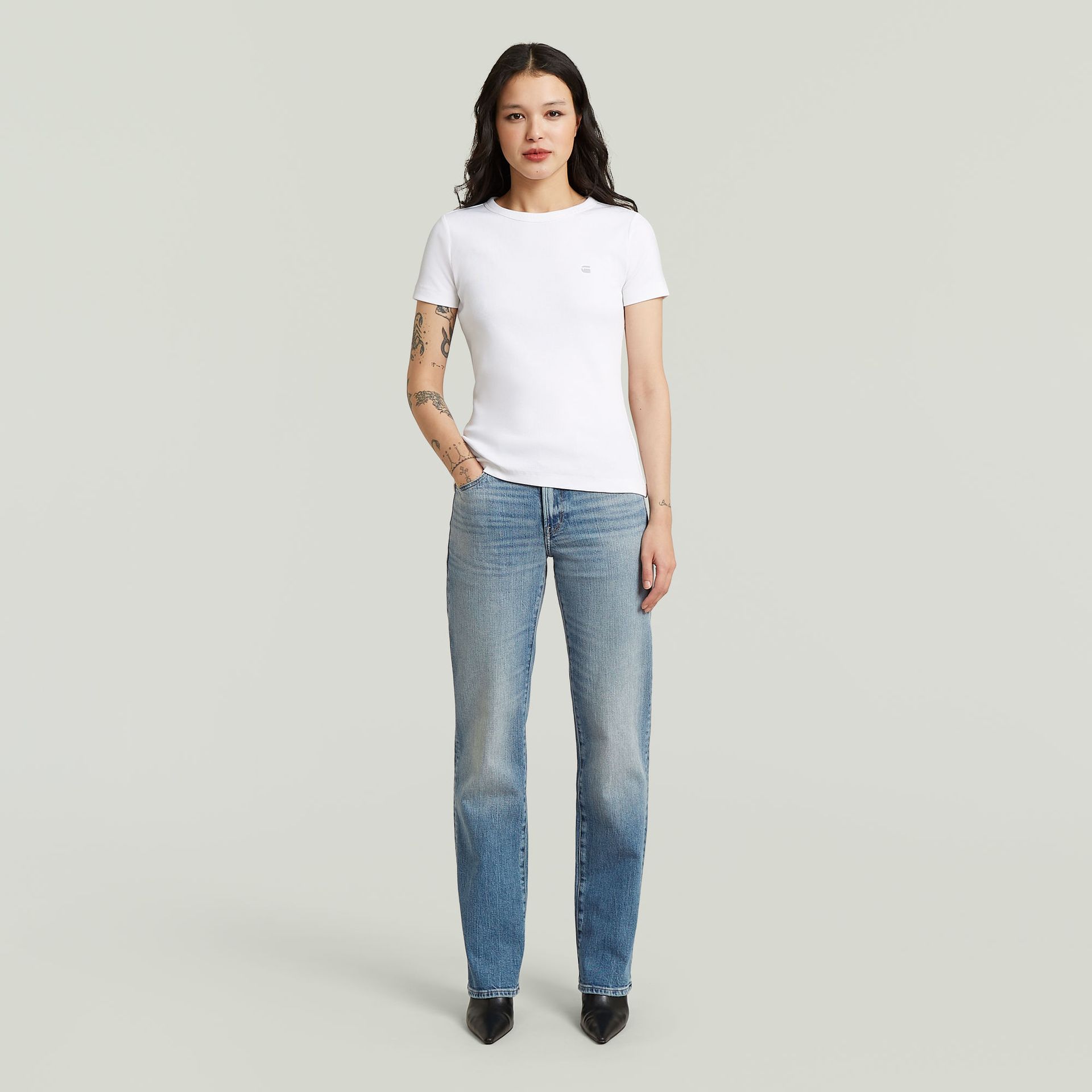 G-STAR WOMEN G-Straight Wmn H914 faded blue halite 2900162221610