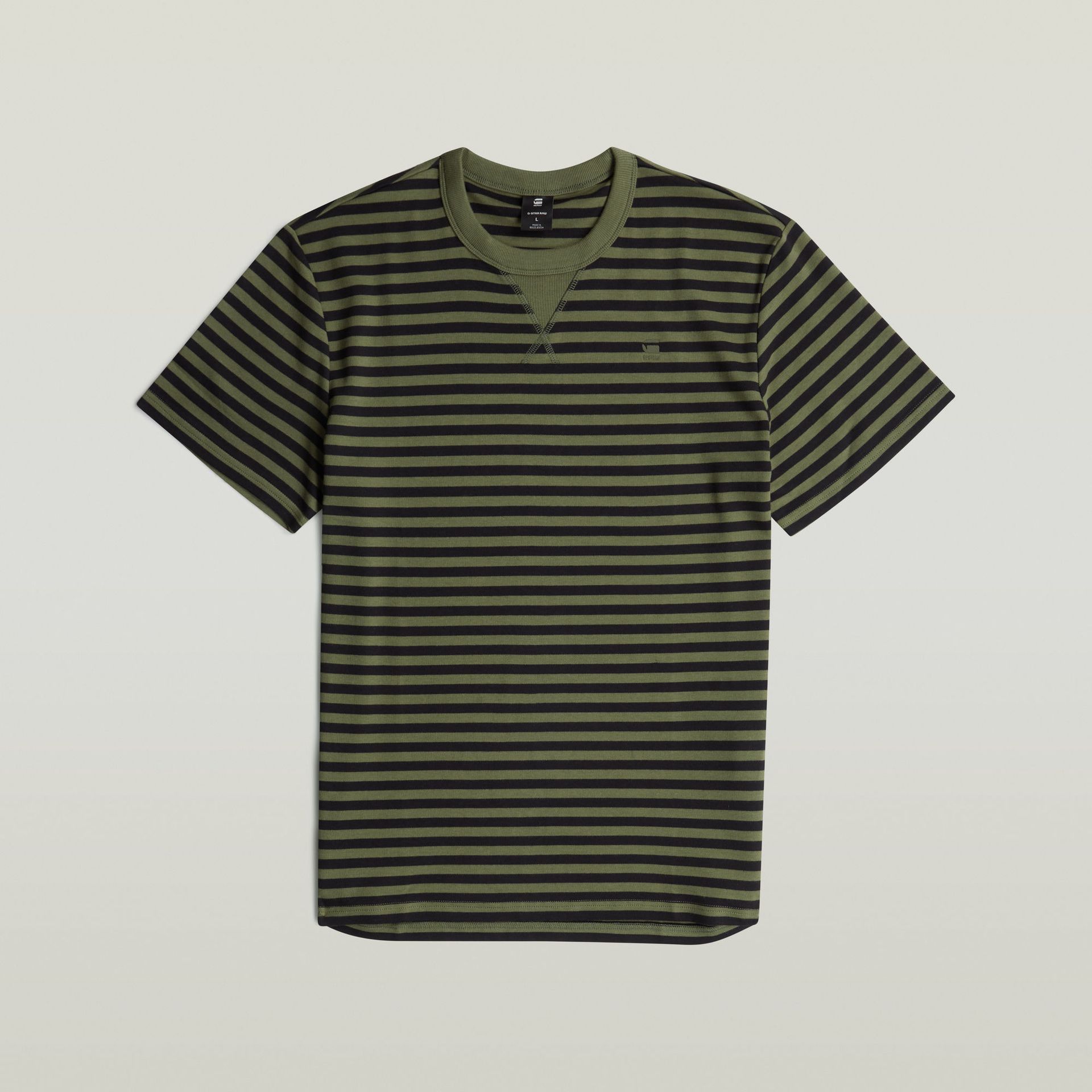 G-star Raw Nifous stripe r t J035 four leaf clover/dk black stripe 2900162236065