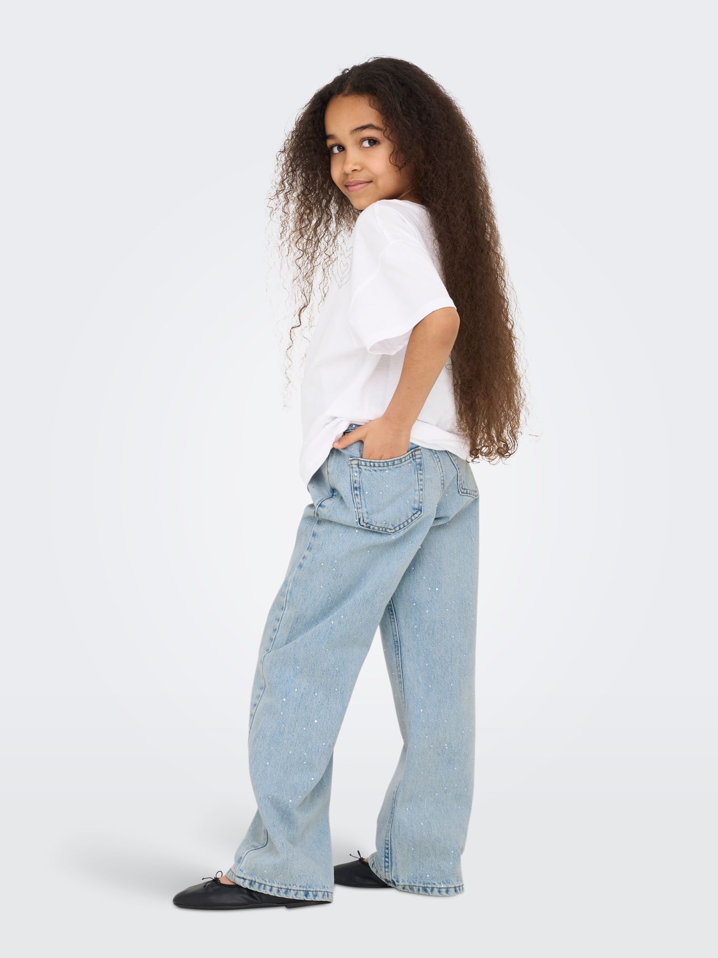 Kids Only KOGCOBAIN RHINESTONE WIDE DNM AZG N Light Blue Denim 2900162263016