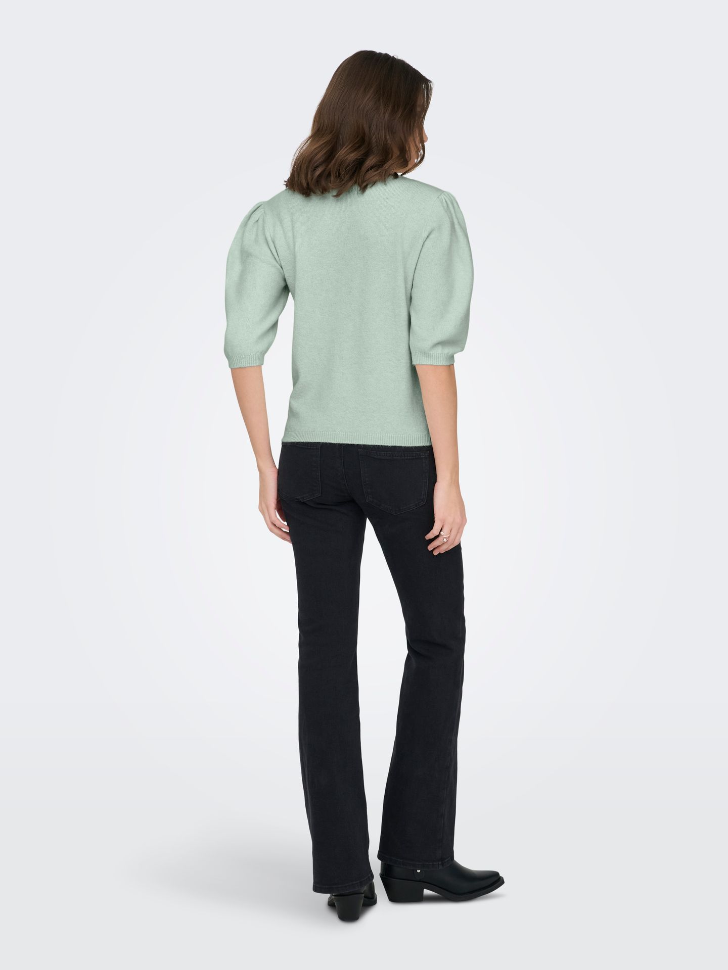 Only ONLGLORIA LIFE SS PEARL O-NECK CC K Green Lily/Melange/White Pearls 2900162270045