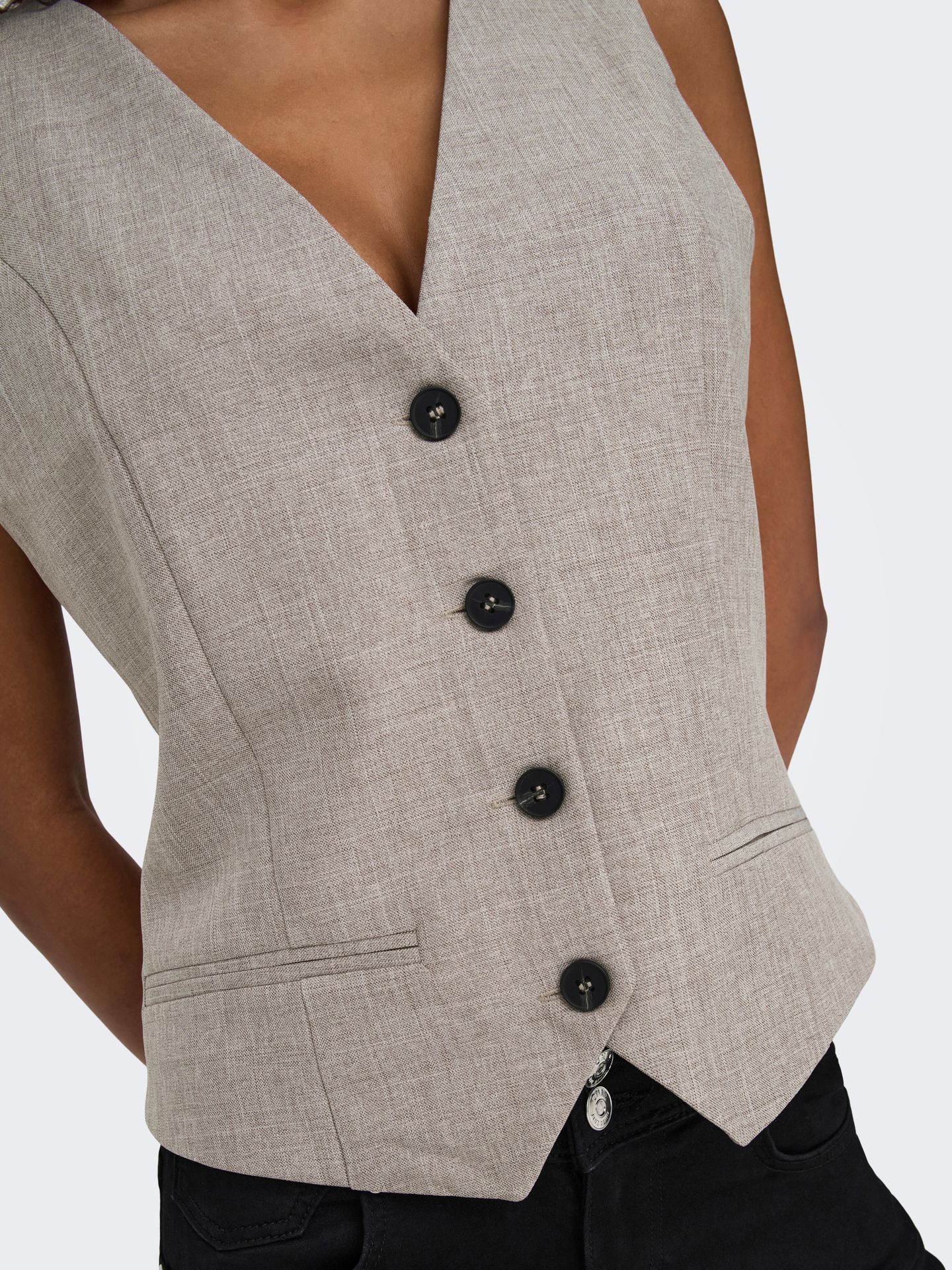 Only ONLLINDA S/L MEL FIT WAISTCOAT TLR Fungi/MELANGE 2900162278041