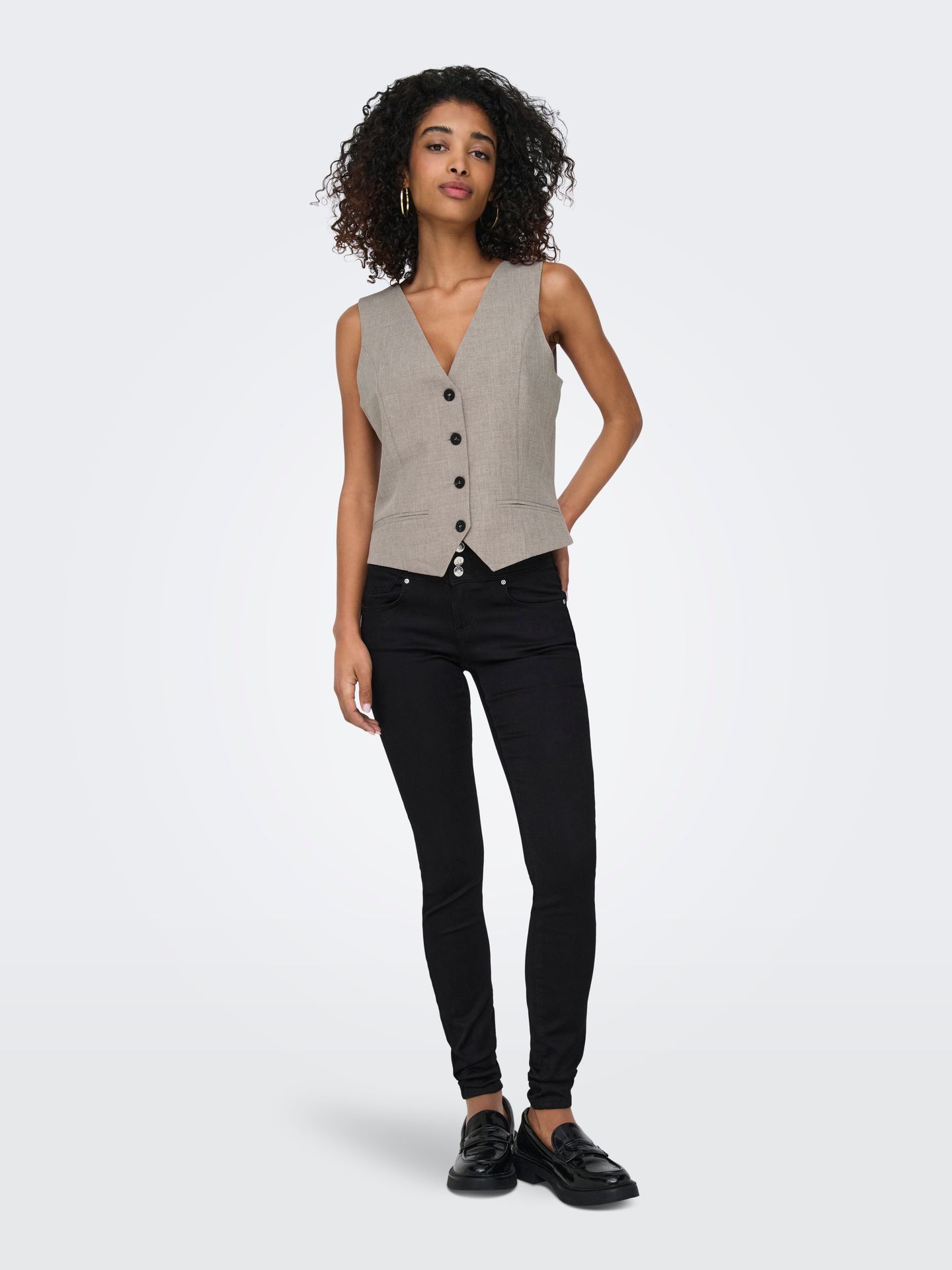 Only ONLLINDA S/L MEL FIT WAISTCOAT TLR Fungi/MELANGE 2900162278041