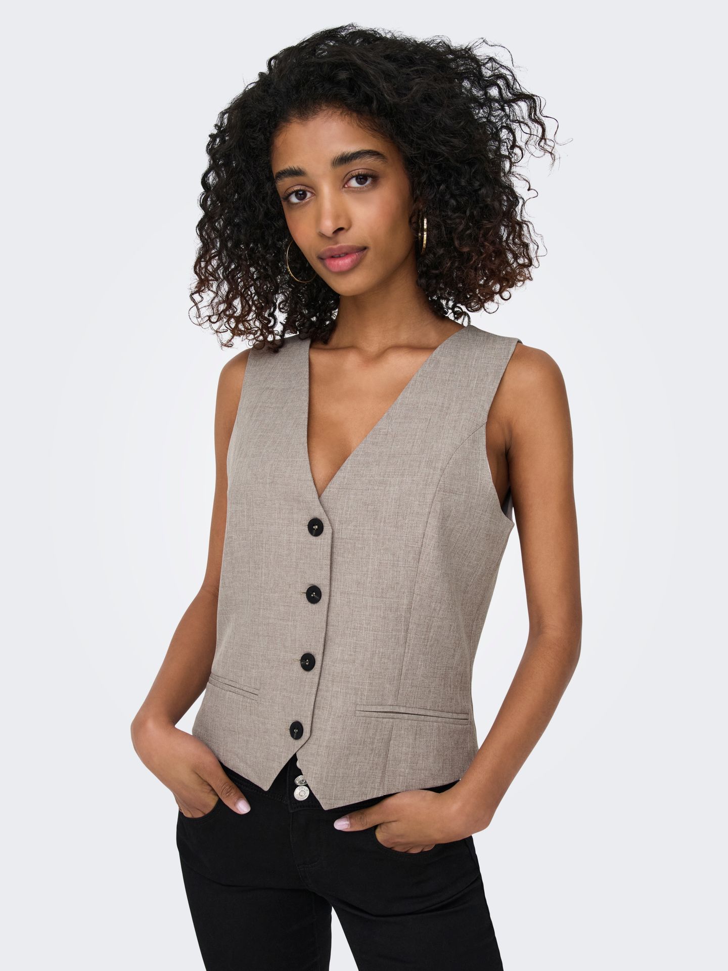 Only ONLLINDA S/L MEL FIT WAISTCOAT TLR Fungi/MELANGE 2900162278041