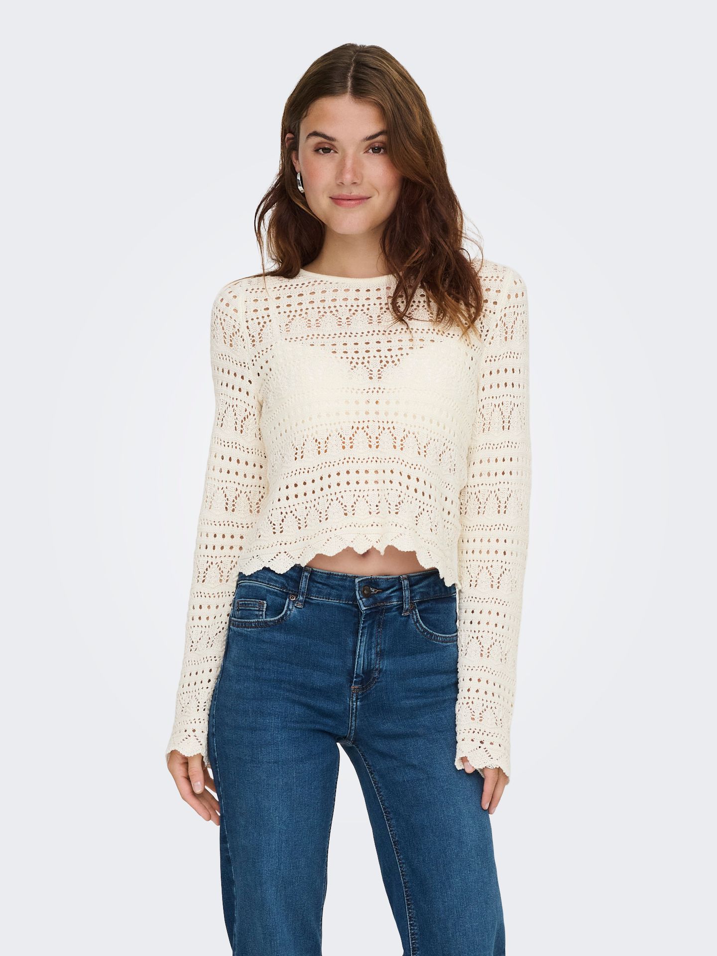 Only ONLELKE LIFE LS PULLOVER KNT NOOS Birch 2900162286039