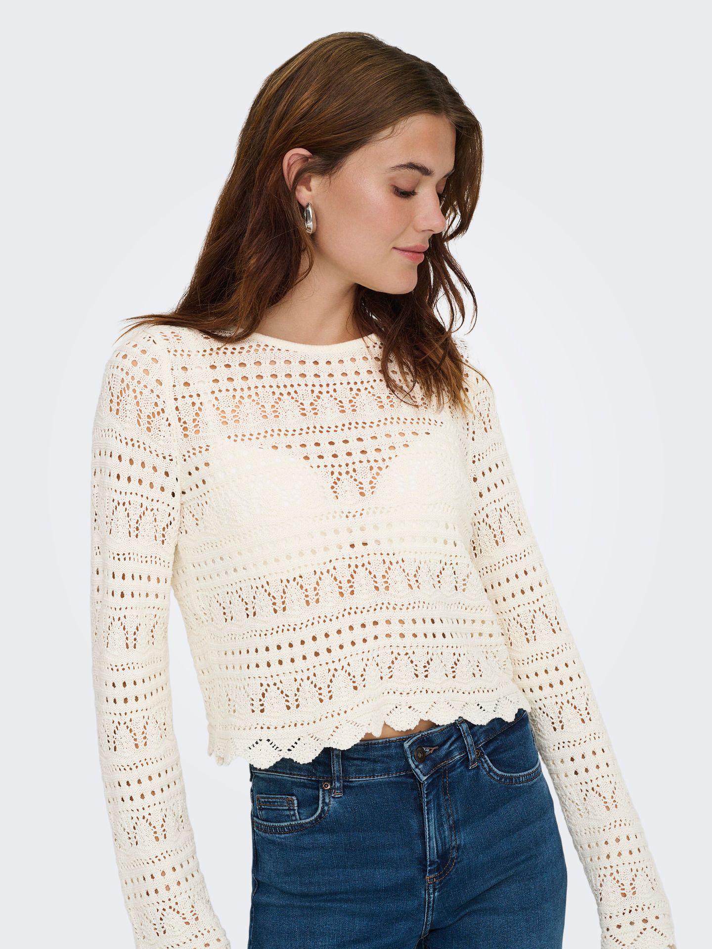 Only ONLELKE LIFE LS PULLOVER KNT NOOS Birch 2900162286039