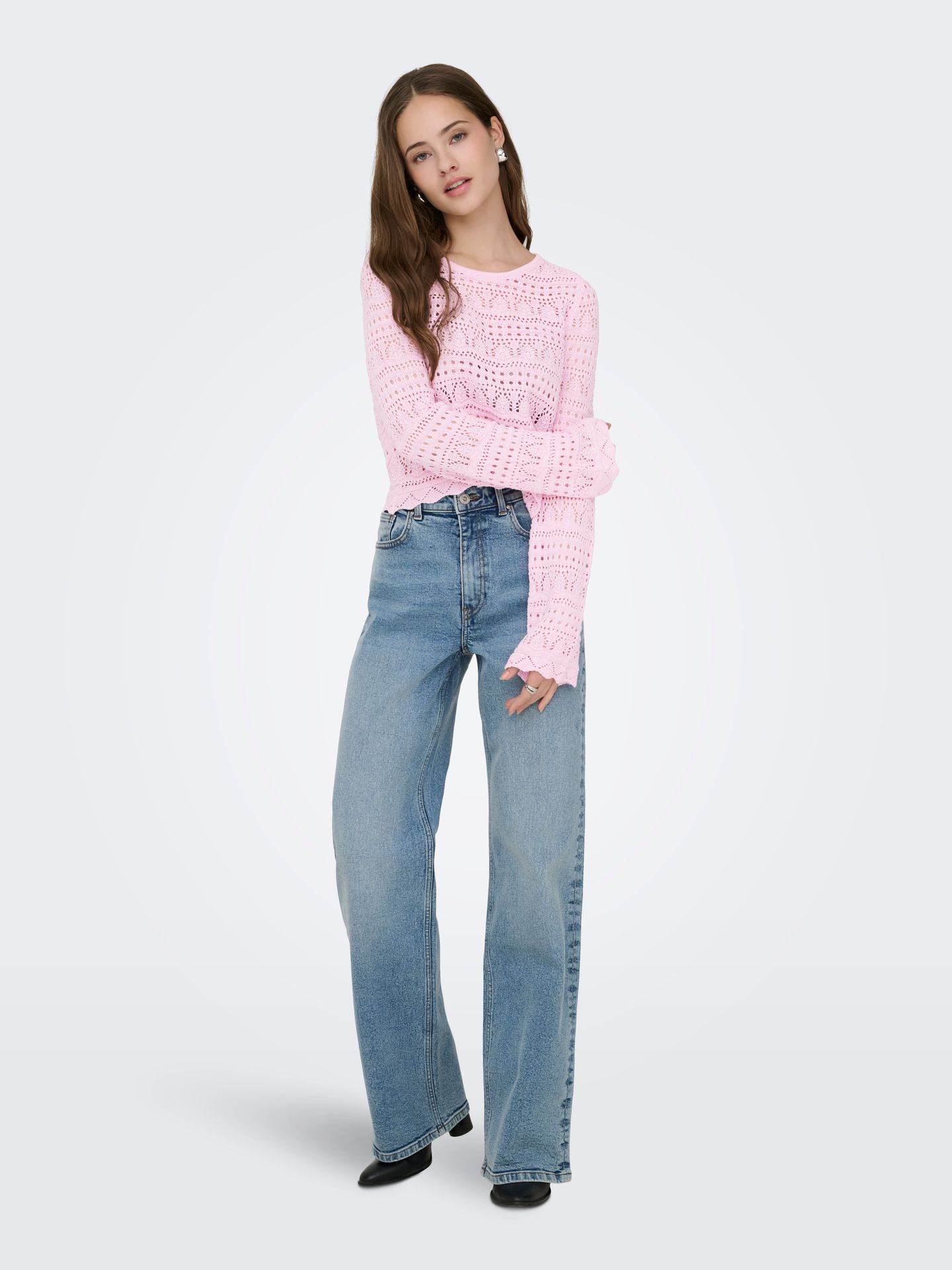 Only ONLELKE LIFE LS PULLOVER KNT NOOS Romance Rose 2900162287050