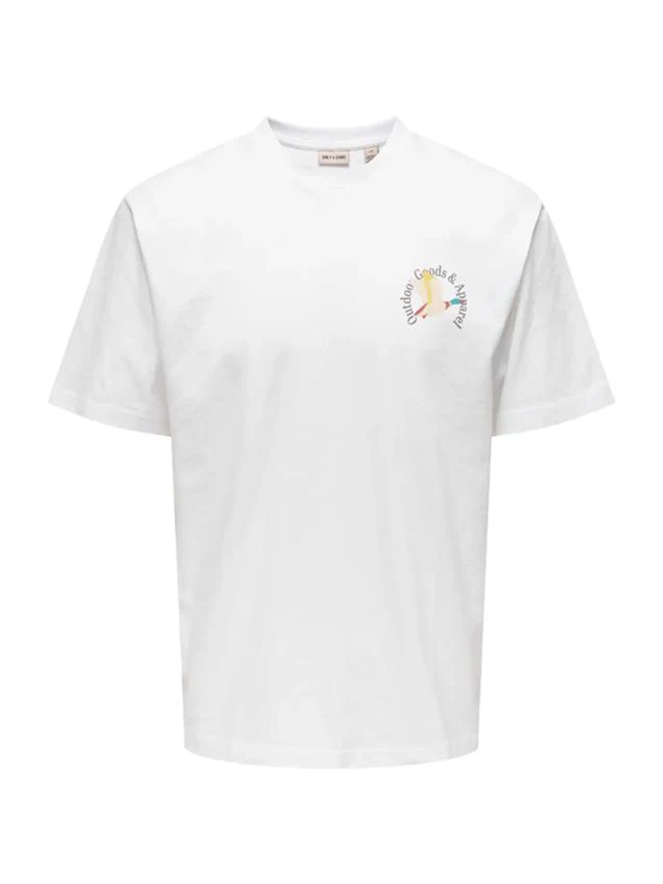 Only & Sons ONSBEC LIFE DUCK RLX SS TEE Bright White/NAVAL ACADEMY 00116266-EKA26011400002678