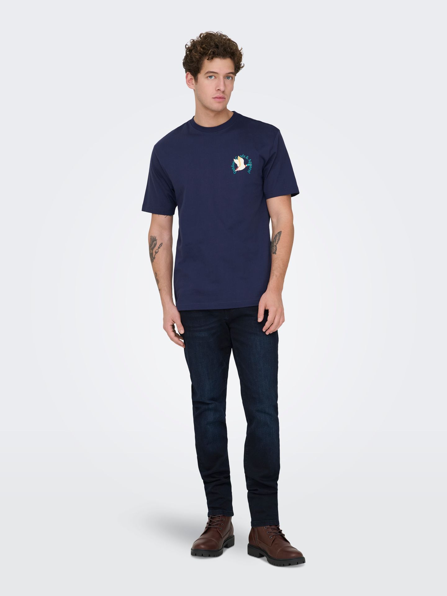 Only & Sons ONSBEC LIFE DUCK RLX SS TEE Peacoat/DUCKS 2900162290036