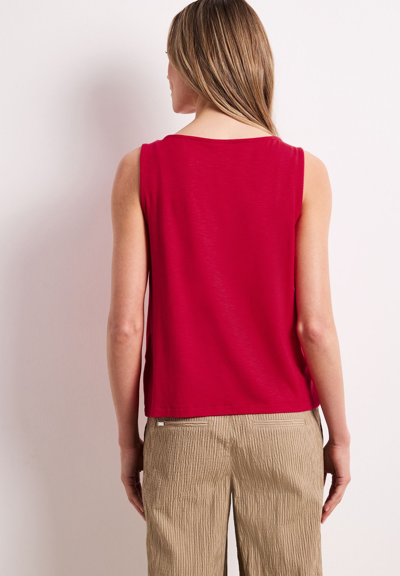 Street-One A325242 LTD QR slub jersey top w.sh salsa red 2900162362030