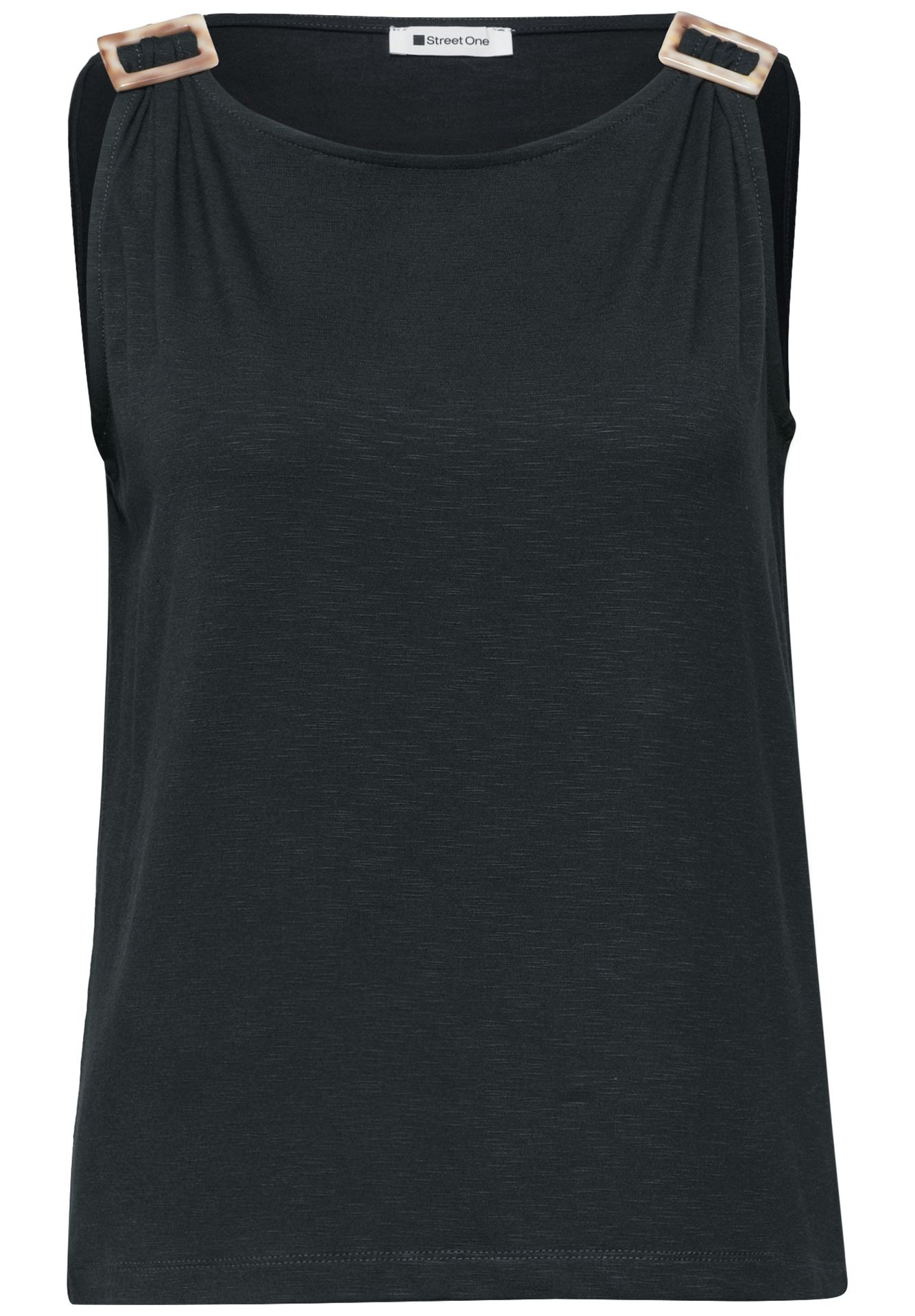 Street-One A325242 LTD QR slub jersey top w.sh deep bound green 00116304-EKA19000200000971