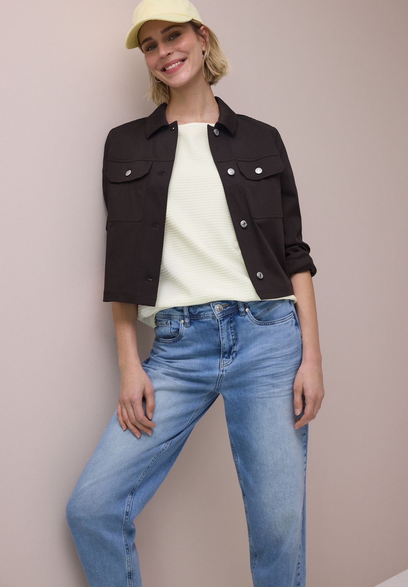 Street-One A325269 LTD QR structure shirt off white 2900162373036