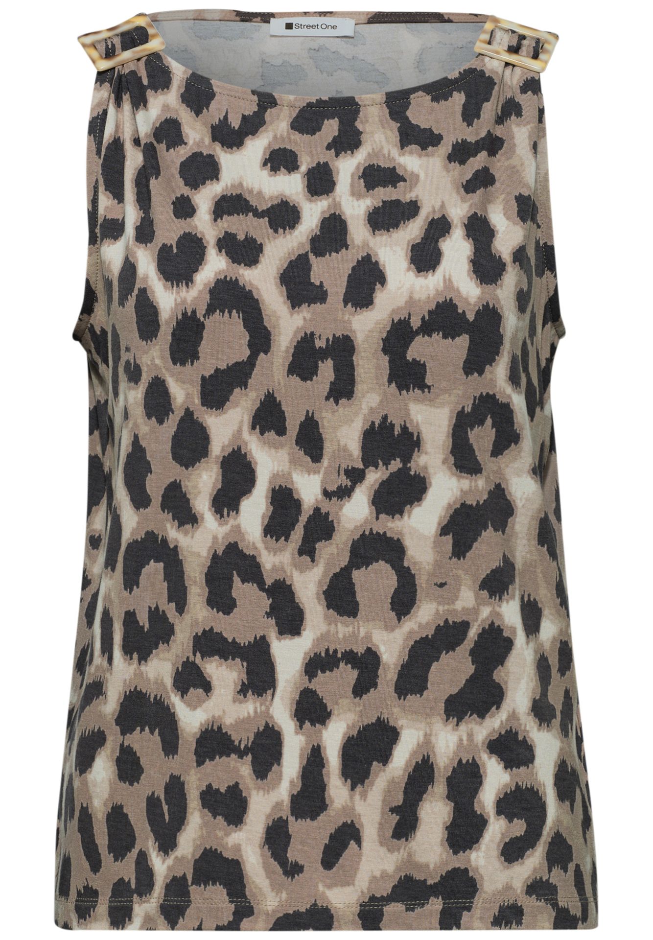 Street-One A325282 LTD QR printed jersey top w timeless beige 00116310-EKA19000200000887