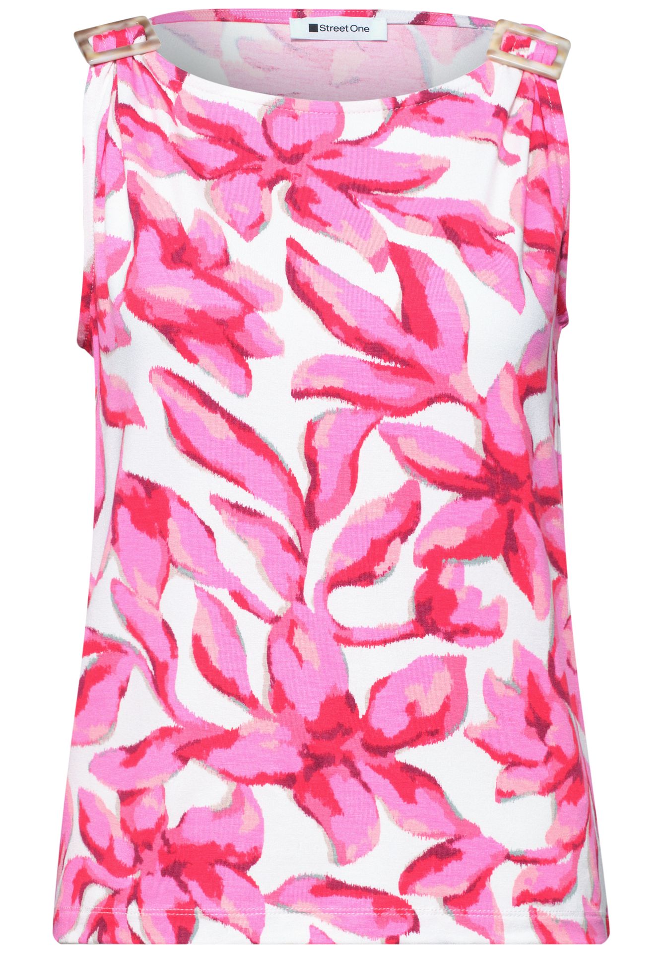 Street-One A325282 LTD QR printed jersey top w off white 00116310-L0019000200000506