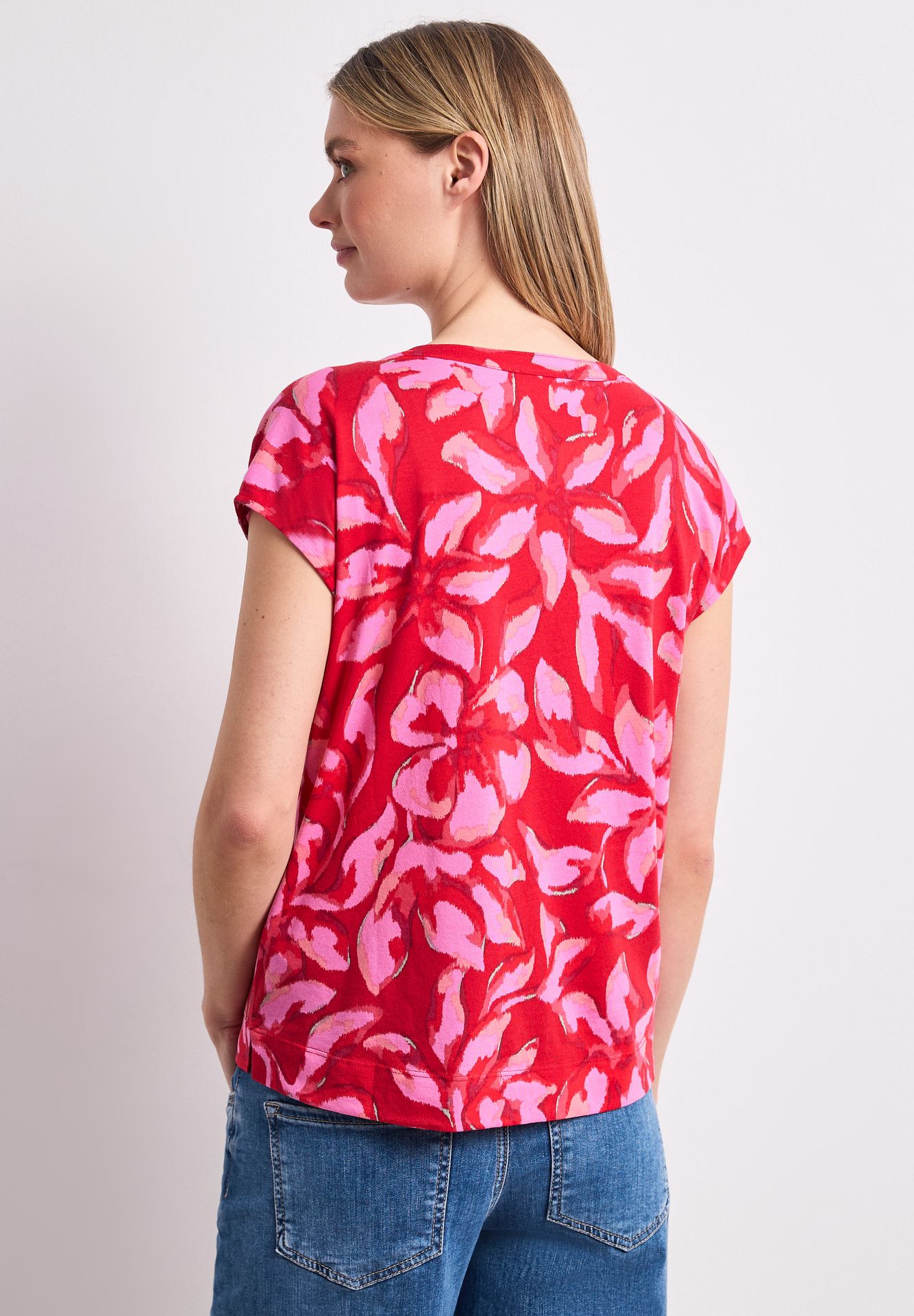 Street-One A325315 LTD QR printed shirt w.butt salsa red 2900162386043