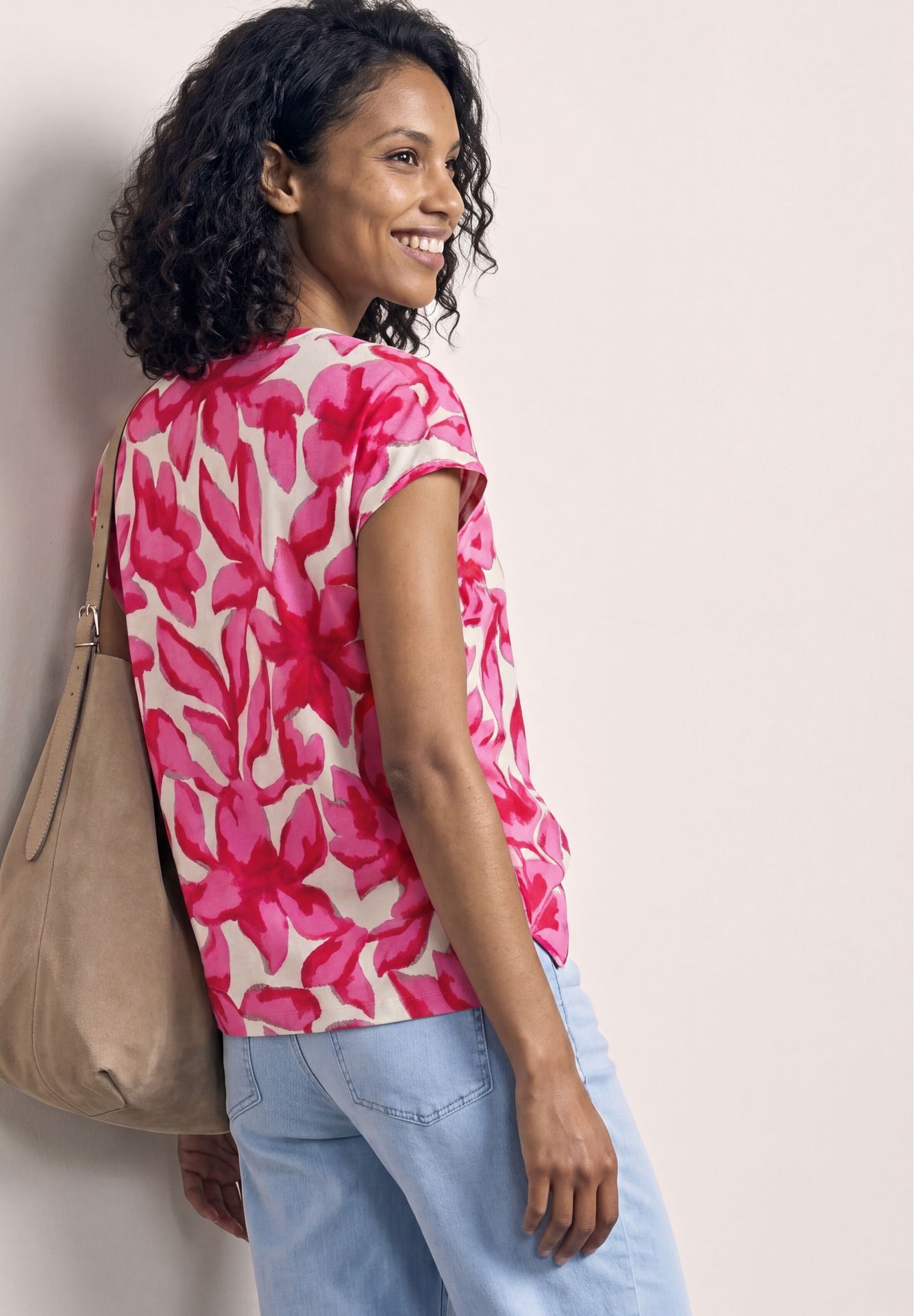 Street-One A325315 LTD QR printed shirt w.butt off white 2900162385046