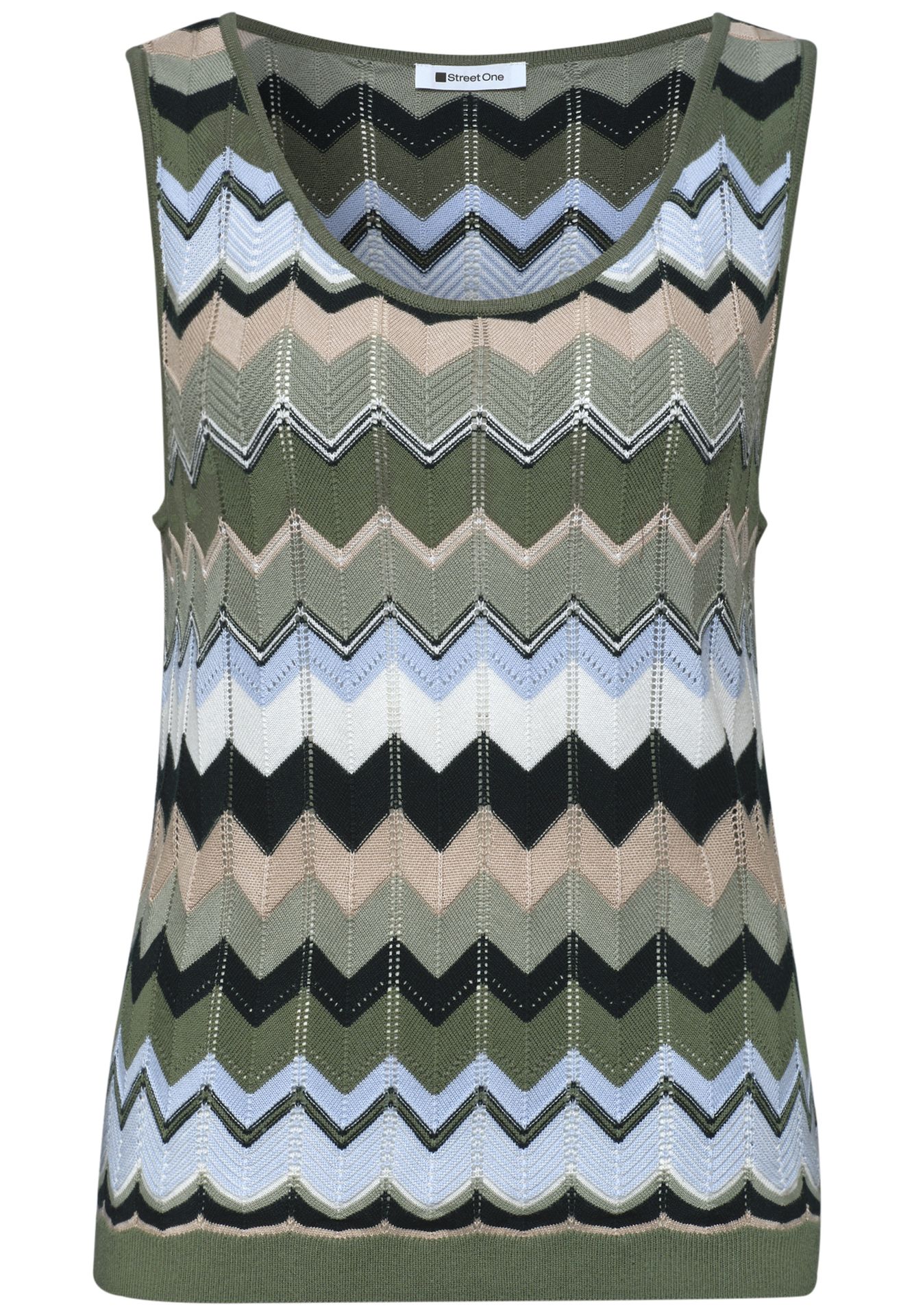 Street-One A303871 multicolor zig-zag top deep bound green 00116339-EKA19000200000971