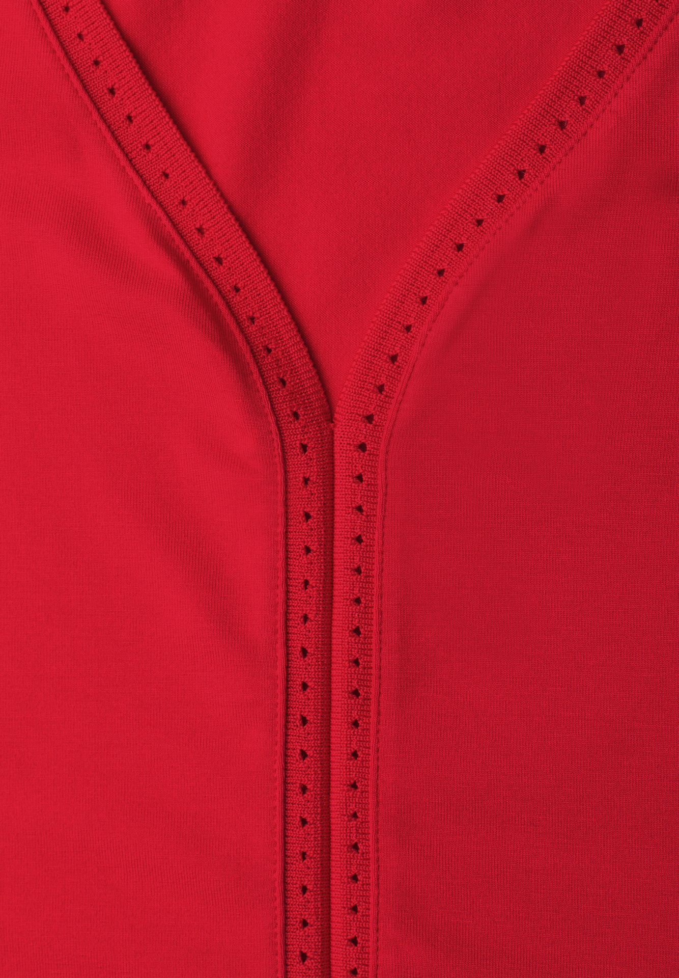 Street-One A325244 jersey top w.crochet tape salsa red 2900162446051