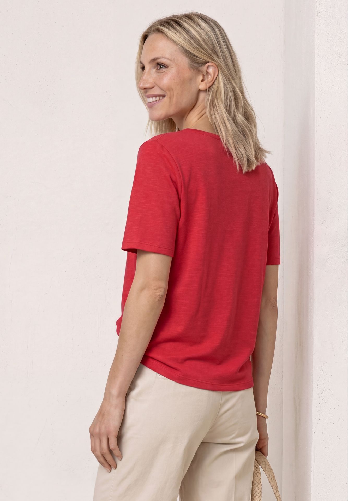 Street-One A325250 jersey shirt w.knot salsa red 2900162456050
