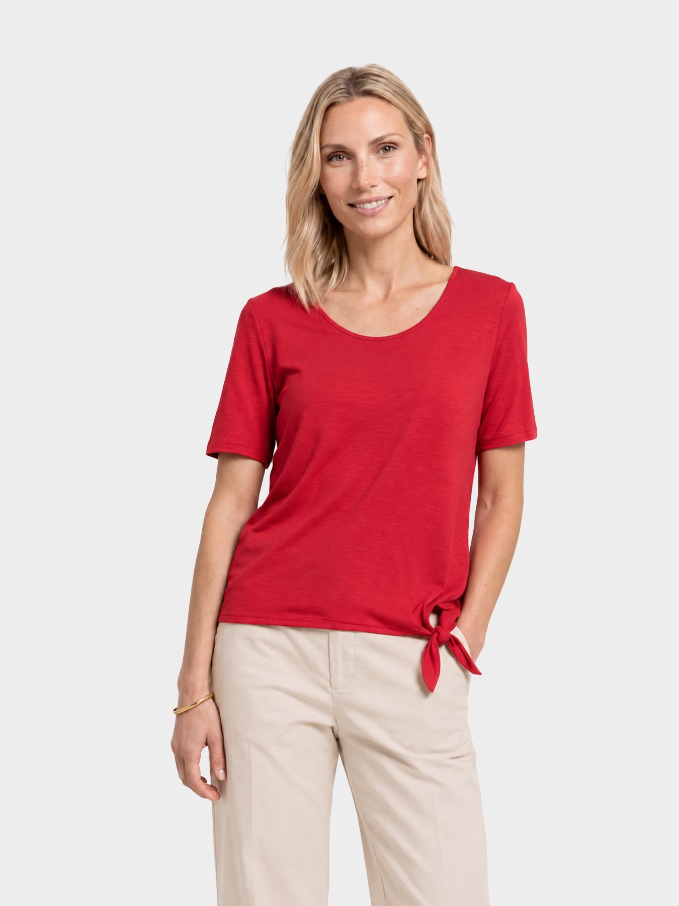 Street-One A325250 jersey shirt w.knot salsa red 2900162456050