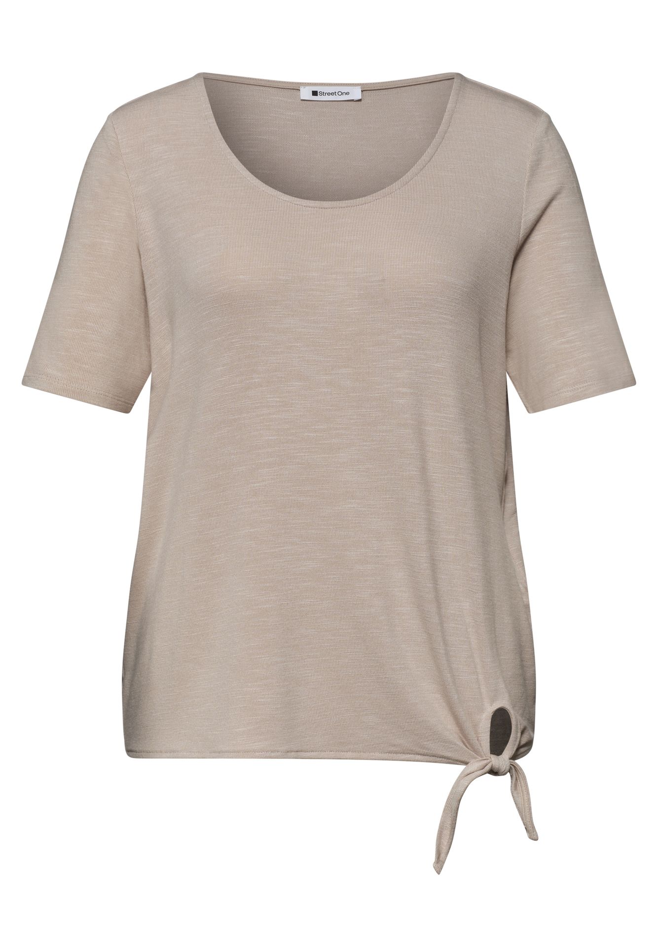 Street-One A325250 jersey shirt w.knot clay sand 00116347-EKA19000200000940