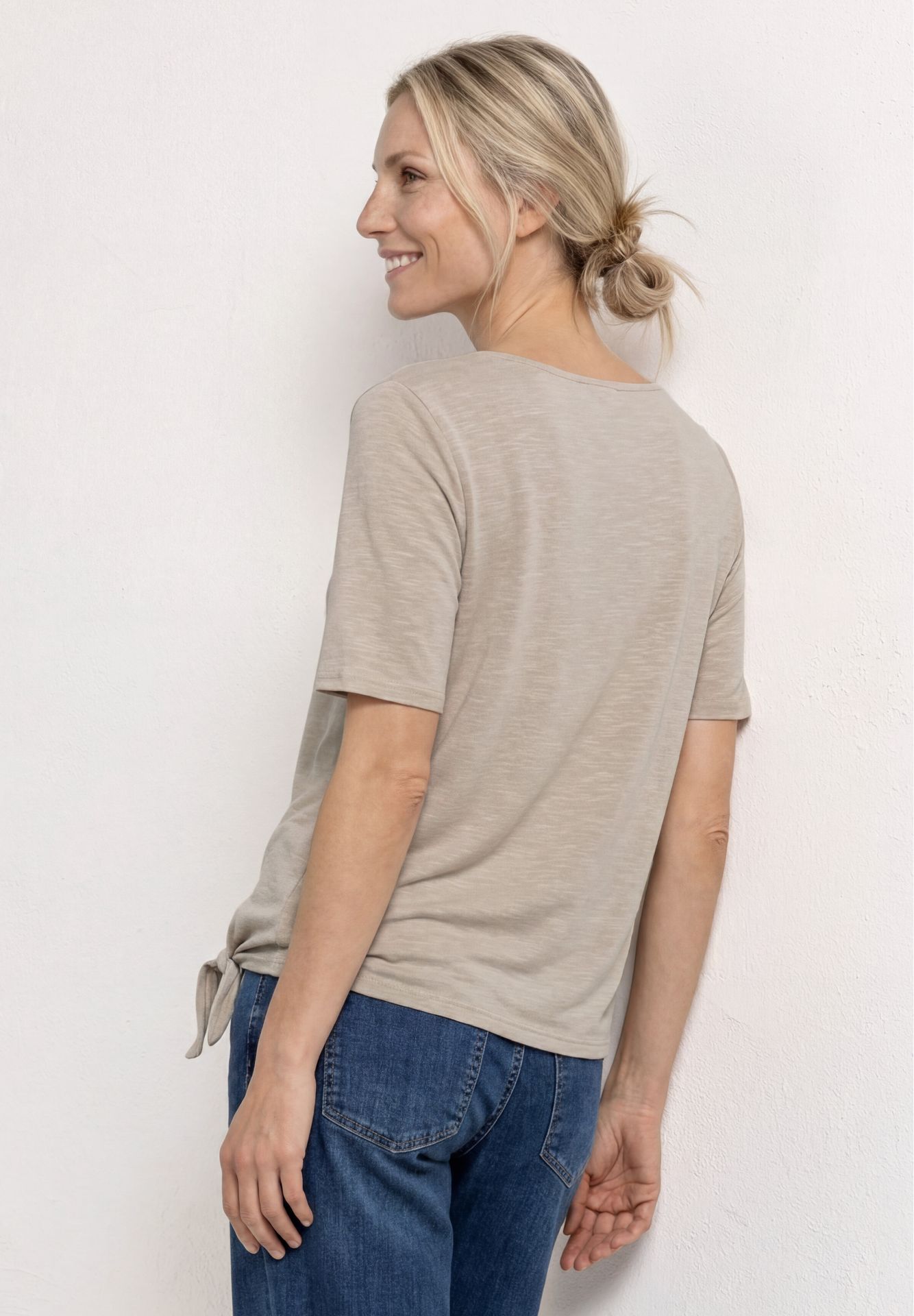 Street-One A325250 jersey shirt w.knot clay sand 2900162457026