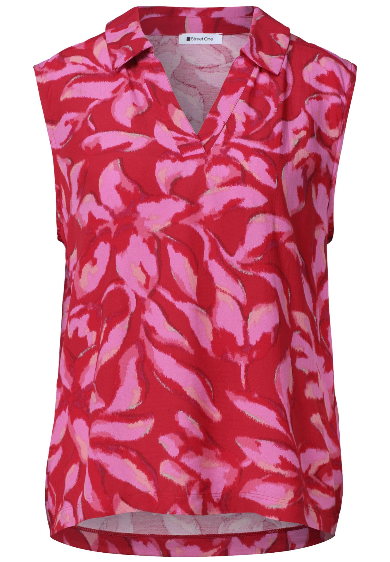 Street-One A325290 printed mat-mix top w.colla salsa red 00116363-EKA19000200000925