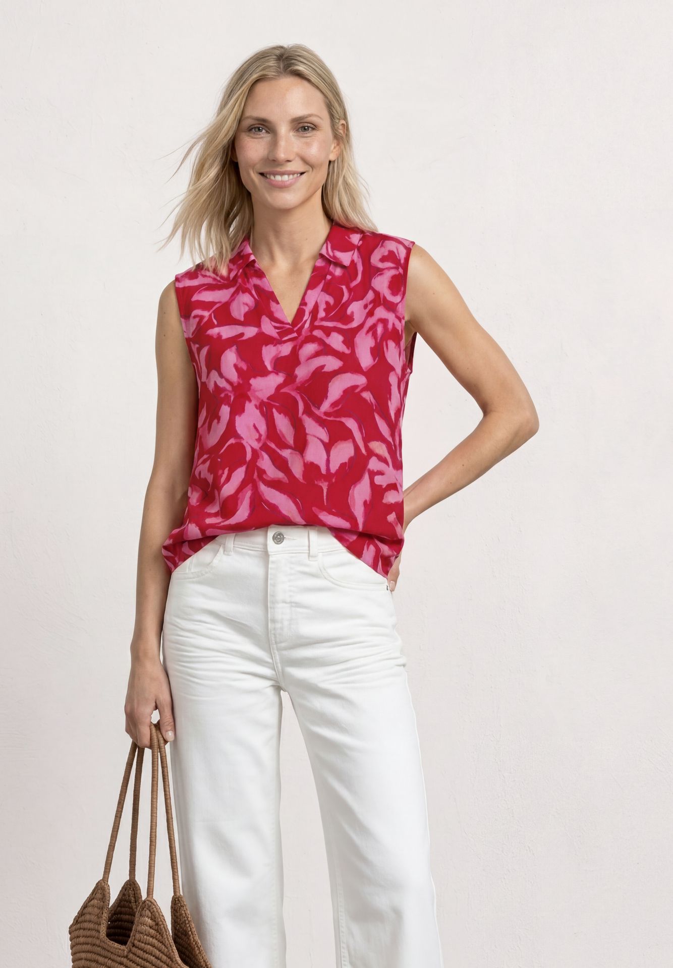 Street-One A325290 printed mat-mix top w.colla salsa red 2900162486033
