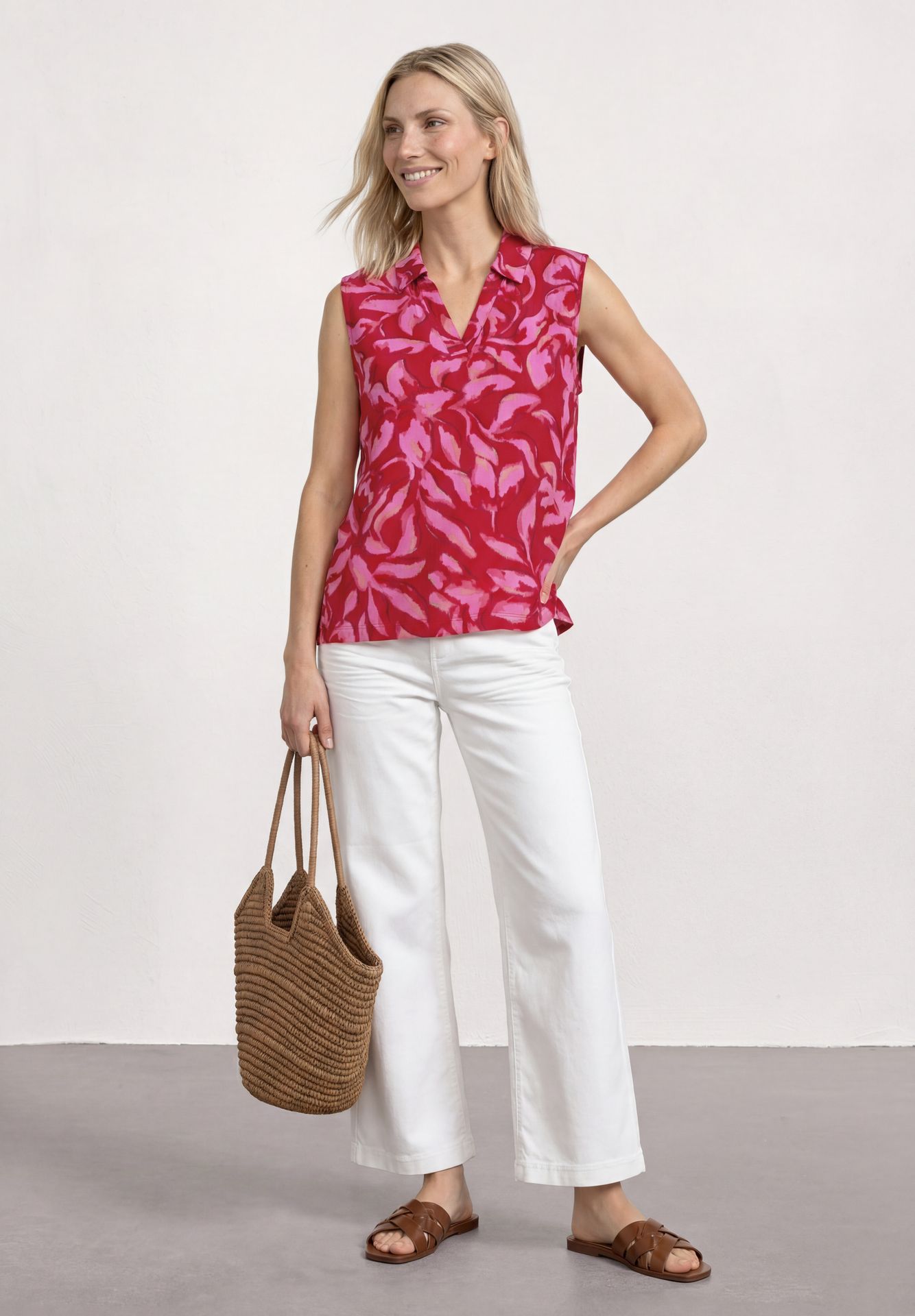 Street-One A325290 printed mat-mix top w.colla salsa red 2900162486033