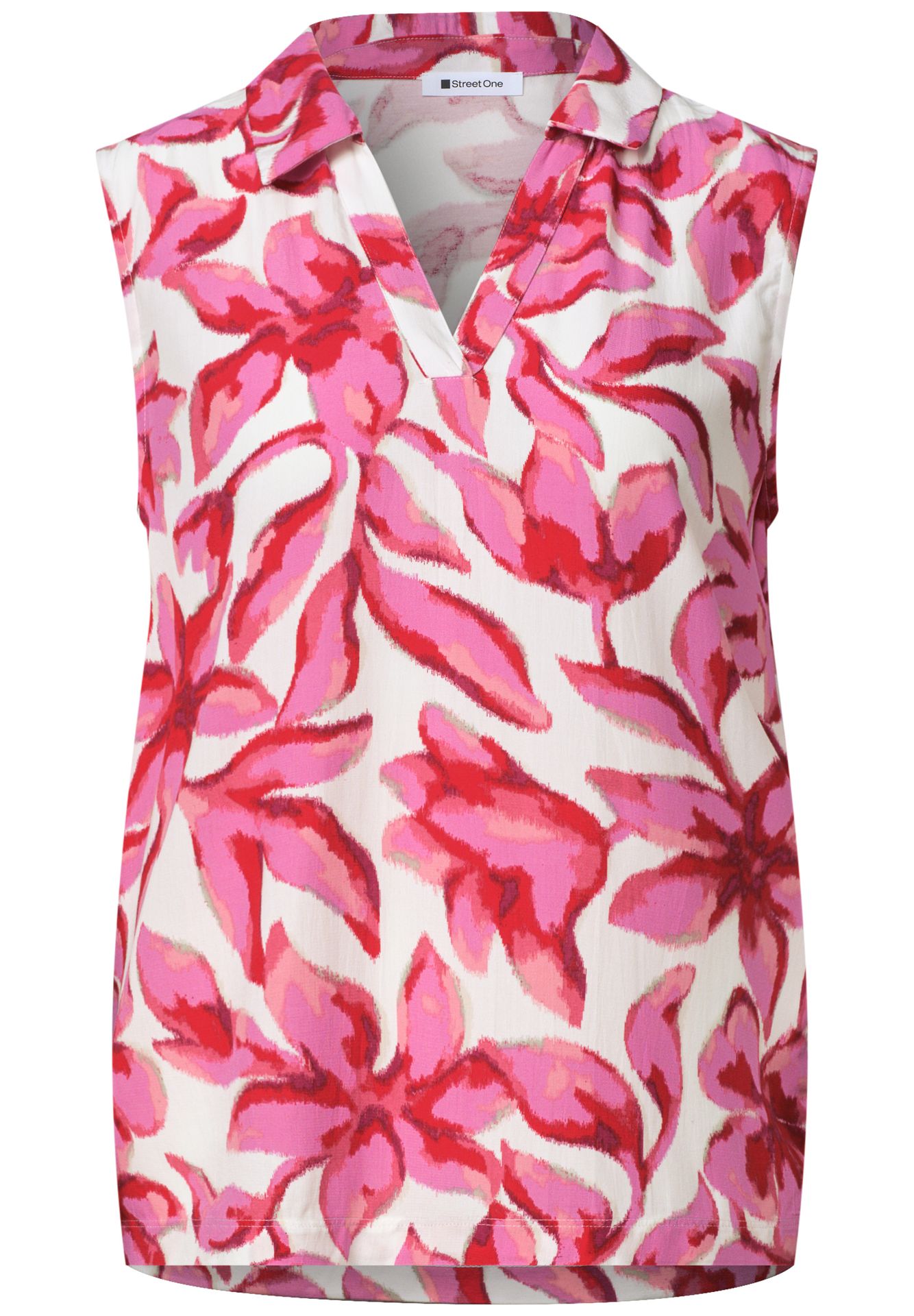 Street-One A325290 printed mat-mix top w.colla off white 00116363-L0019000200000506