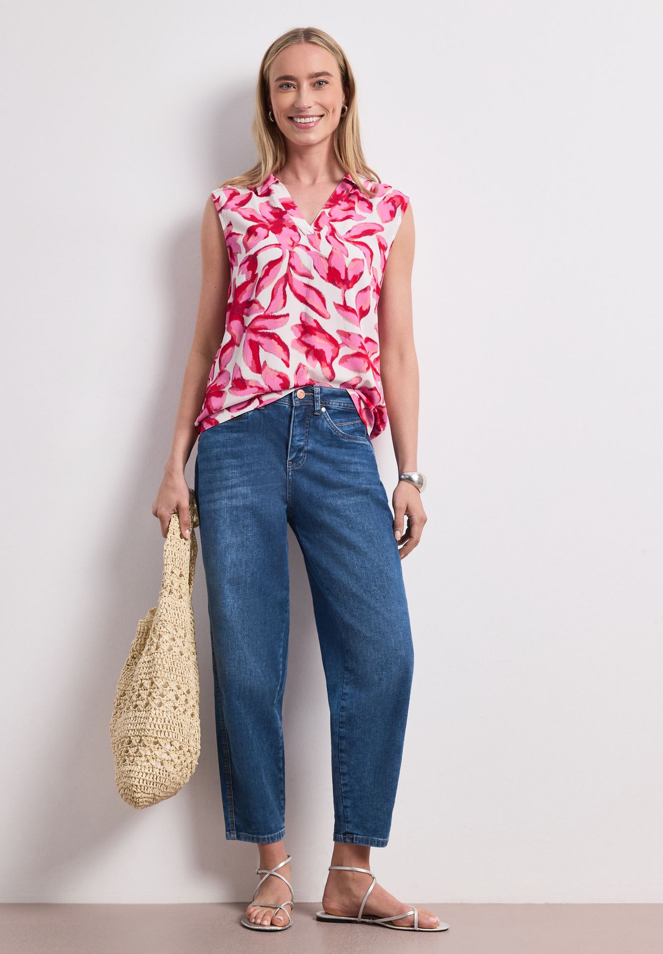 Street-One A325290 printed mat-mix top w.colla off white 2900162485036