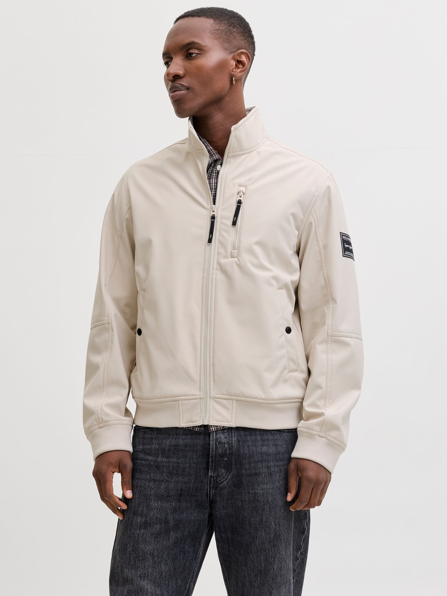 Jack & Jones JJEPARKER SOFTSHELL BOMBER SN Moonbeam 00116413-EKA26011400000733