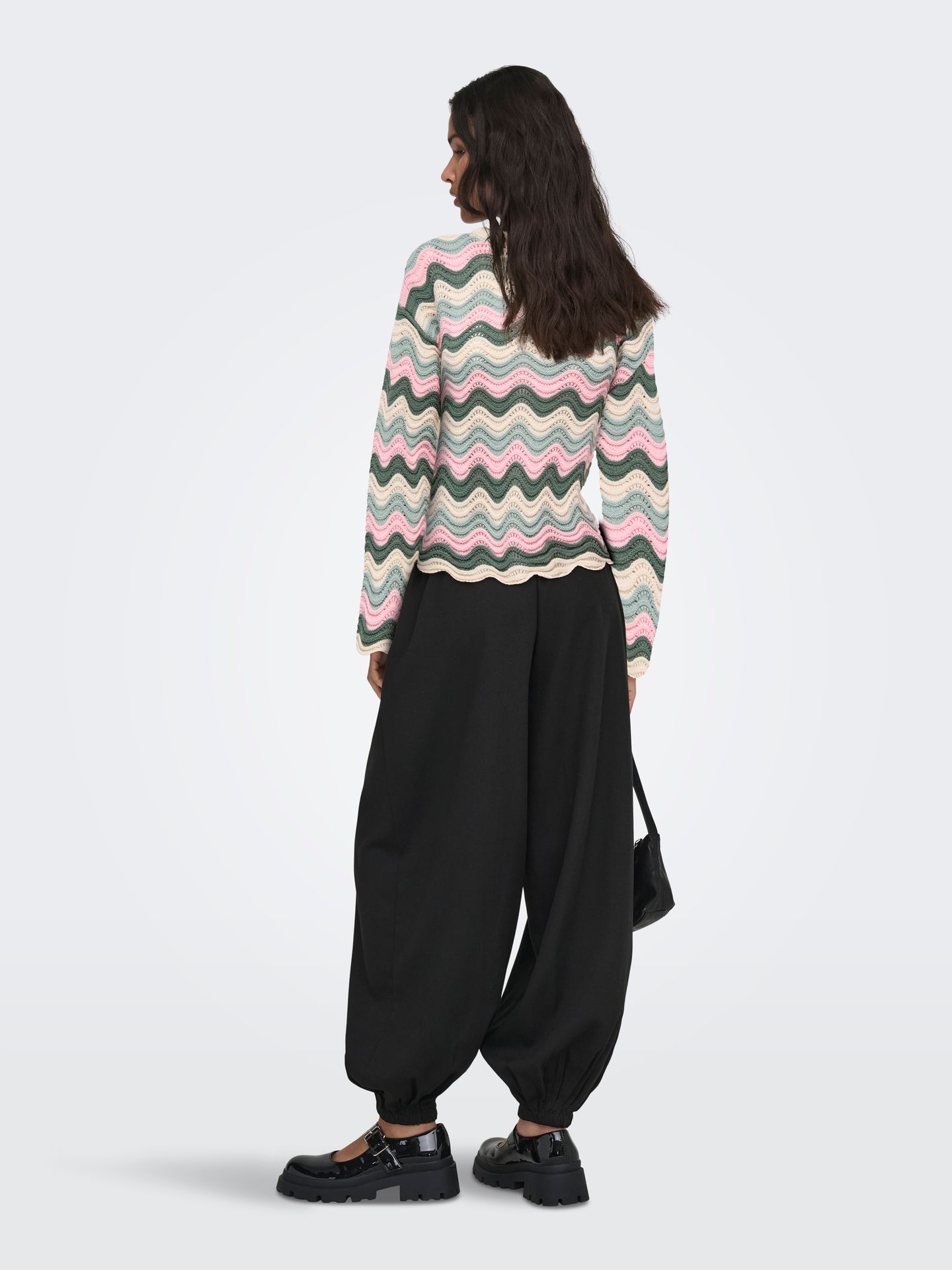 Only ONLASA LS WAVE STRUCTURE O-NECK CC Birch/Romance Rose/Laurel Wreath/Ja 2900162566018