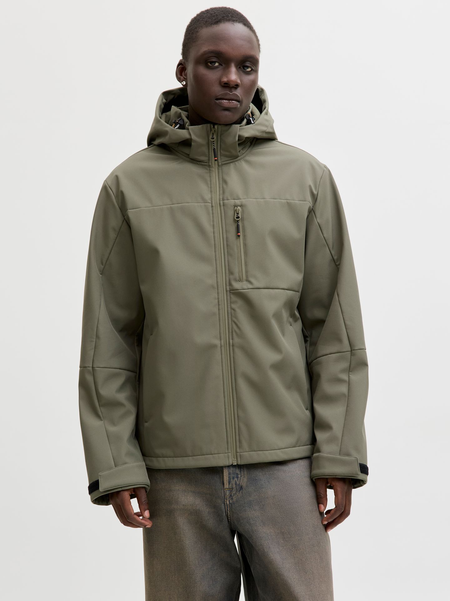 Jack & Jones JJNORTH SOFTSHELL JACKET Dusty Olive 00116419-EKA26011400000237