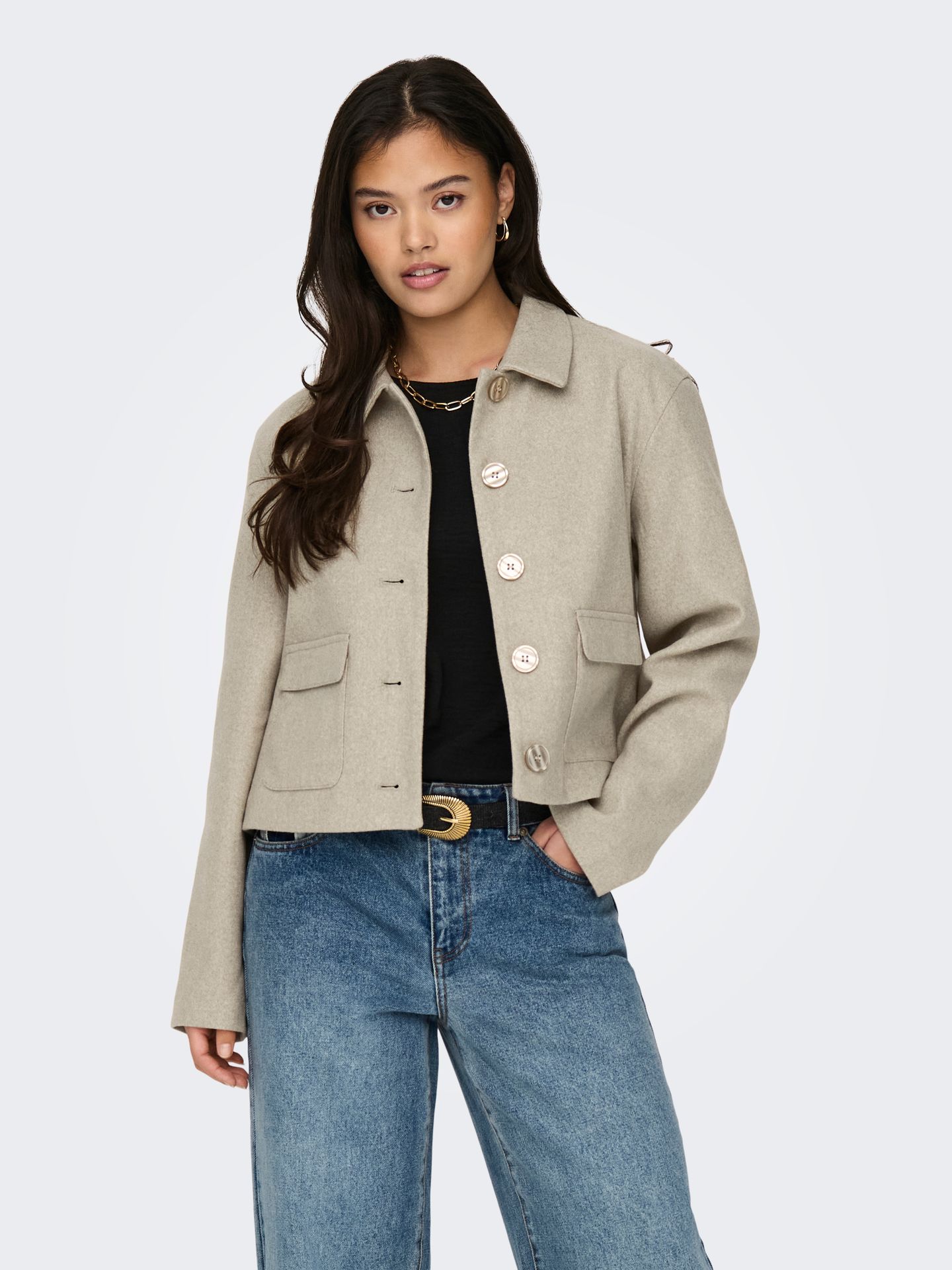 Only JDYCALLIE LIFE SHORT JACKET OTW HAB Incense/Melangé 00116422-EKA26011400003218