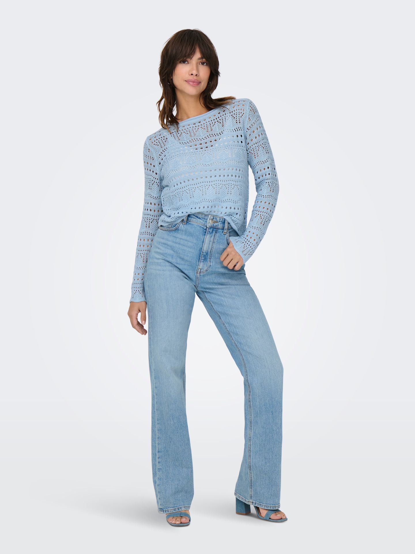 Only JDYSUN LAY L/S BOATNECK PULLOV. KNT Cashmere Blue 2900162613019