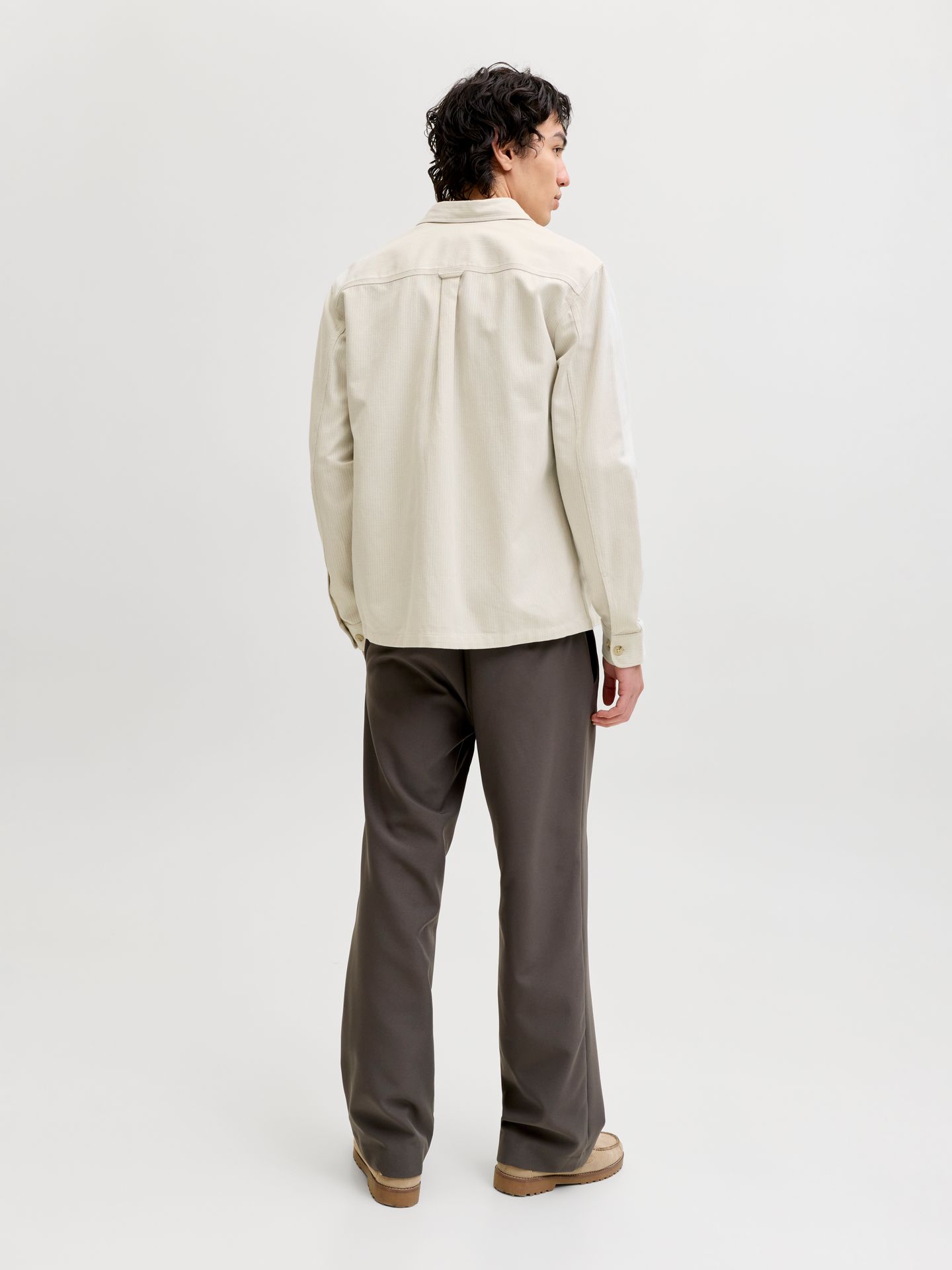 Jack & Jones JPRBLURAYLE LINEN BL. SOLID LS SHIR Moonstruck/REGULAR FIT 2900162627030