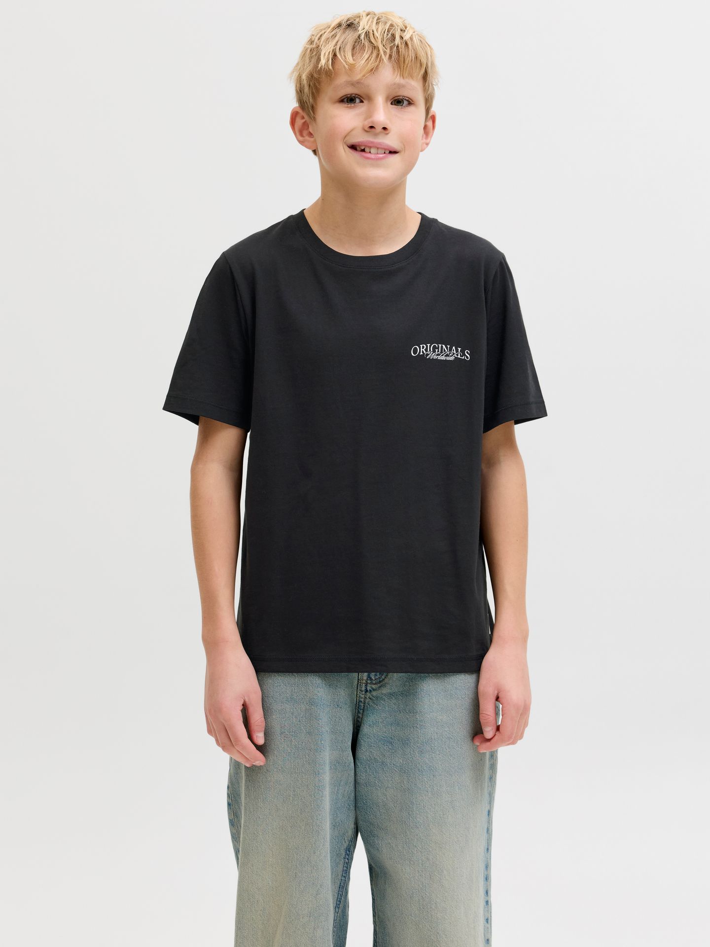 Jack & Jones JORCATSKILLS CUT OUT TEE CREW NECK Black 2900162629041