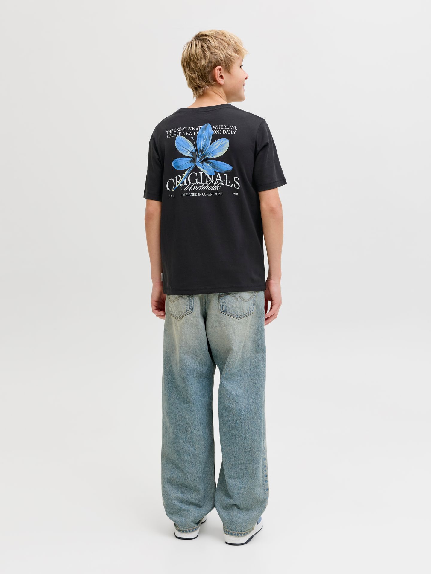 Jack & Jones JORCATSKILLS CUT OUT TEE CREW NECK Black 2900162629041