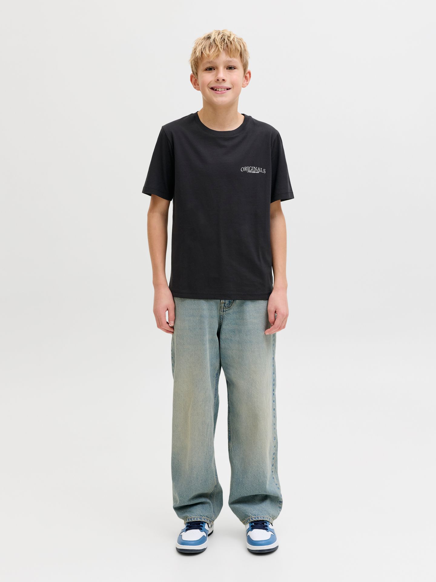 Jack & Jones JORCATSKILLS CUT OUT TEE CREW NECK Black 2900162629041