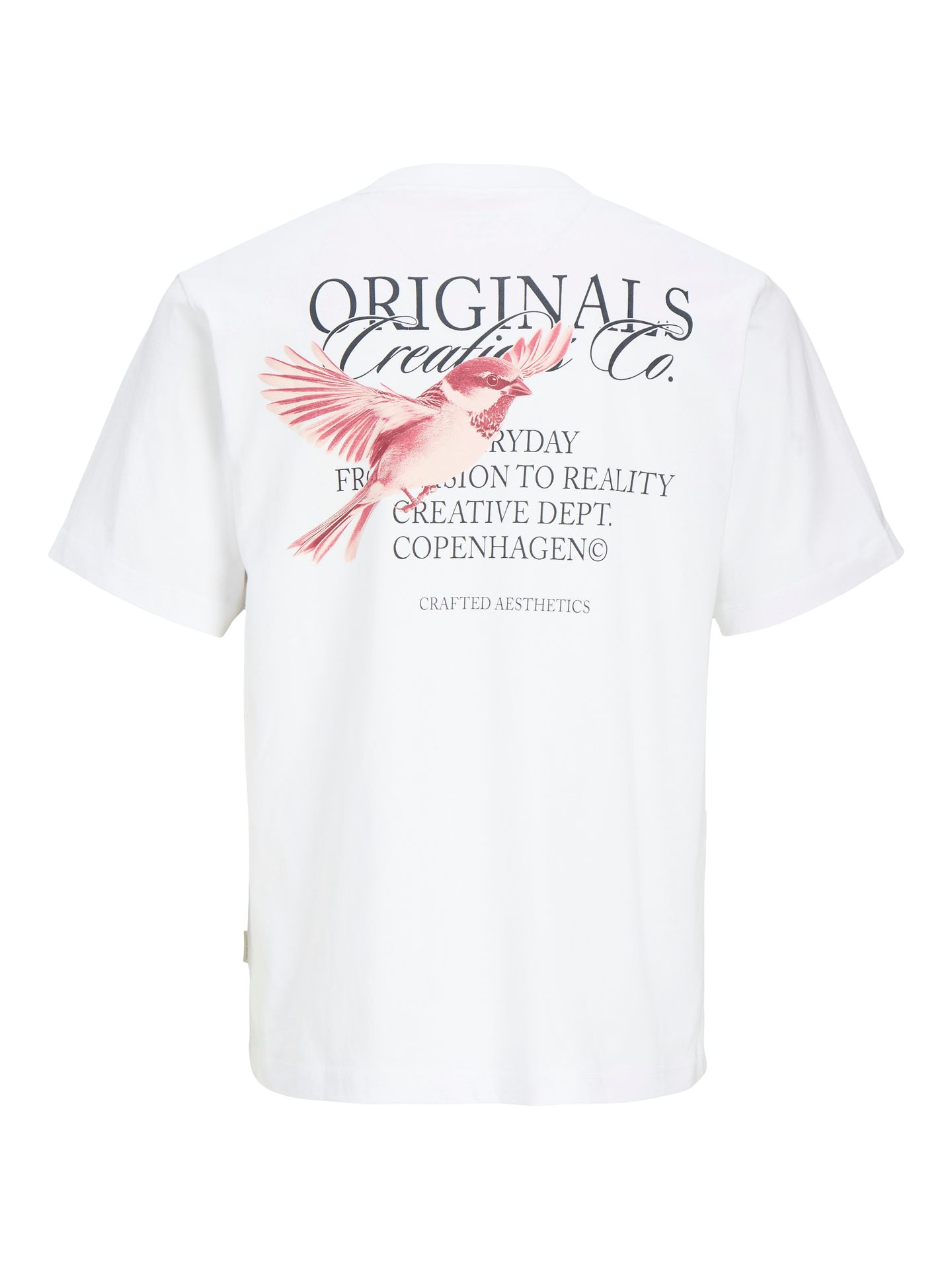 Jack & Jones JORCATSKILLS CUT OUT TEE CREW NECK Bright White 2900162630023