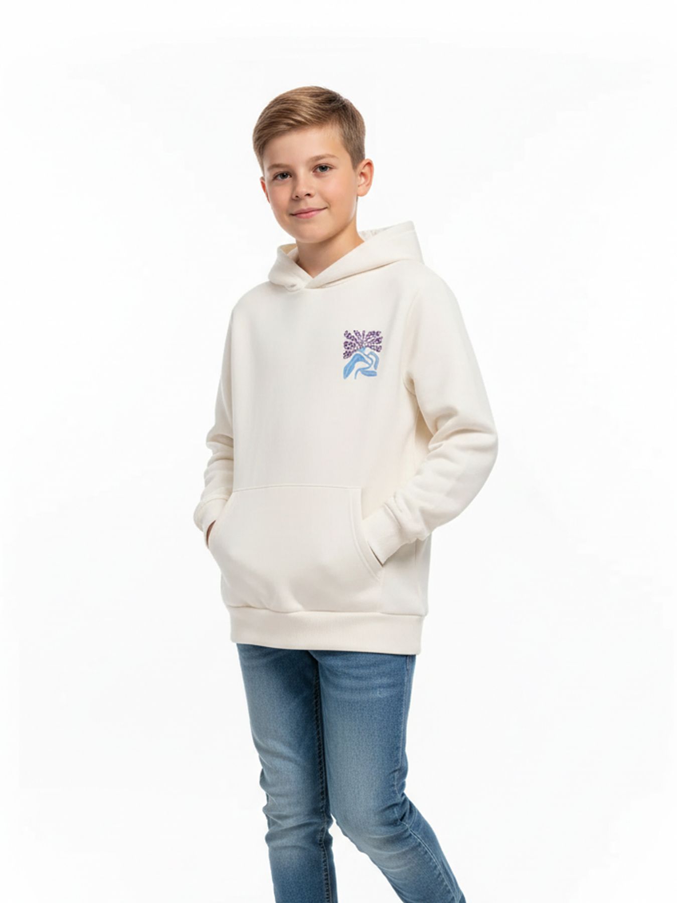 Only & Sons OSJMENDEZ REG LS HOODIE SWT Cloud Dancer/DRIFT 2900162637039