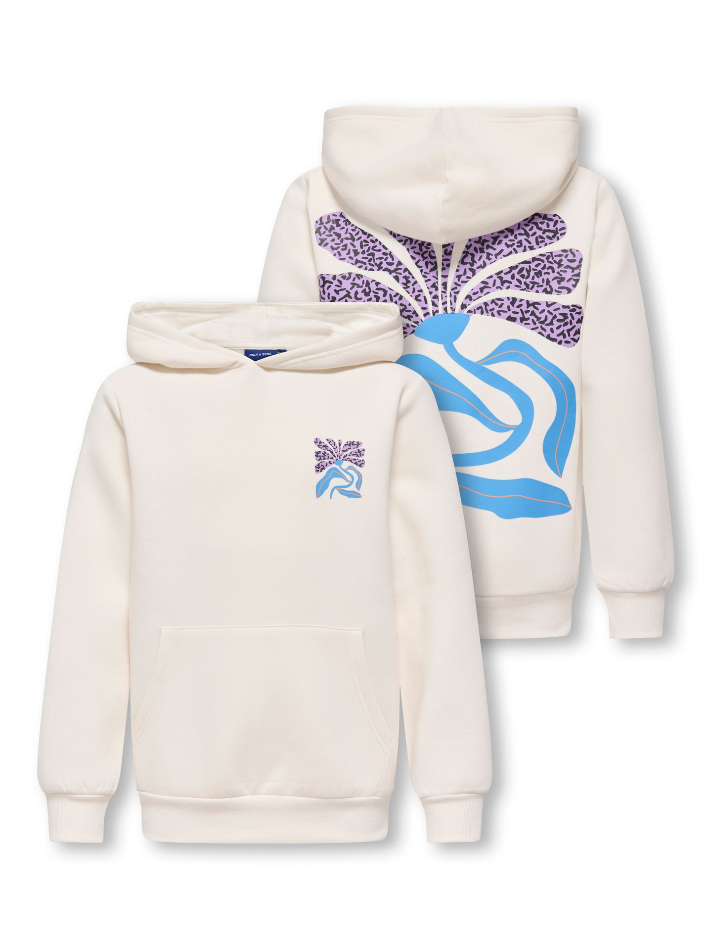 Only & Sons OSJMENDEZ REG LS HOODIE SWT Cloud Dancer/DRIFT 2900162637039