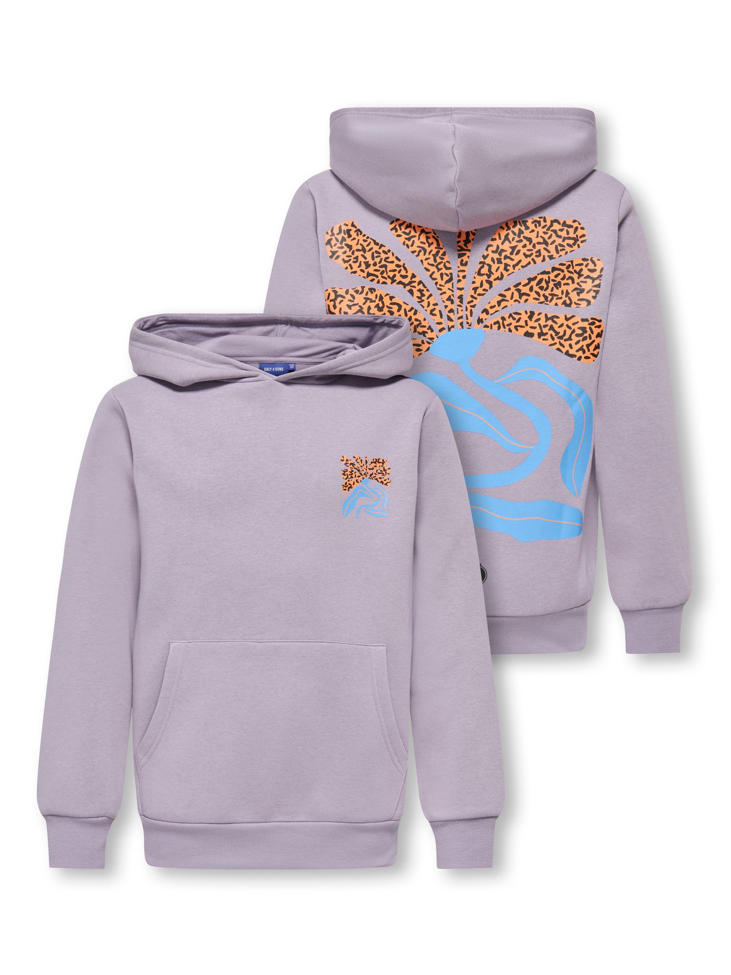 Only & Sons OSJMENDEZ REG LS HOODIE SWT Lavender Gray/MEMPHIS LAVENDER 2900162638036