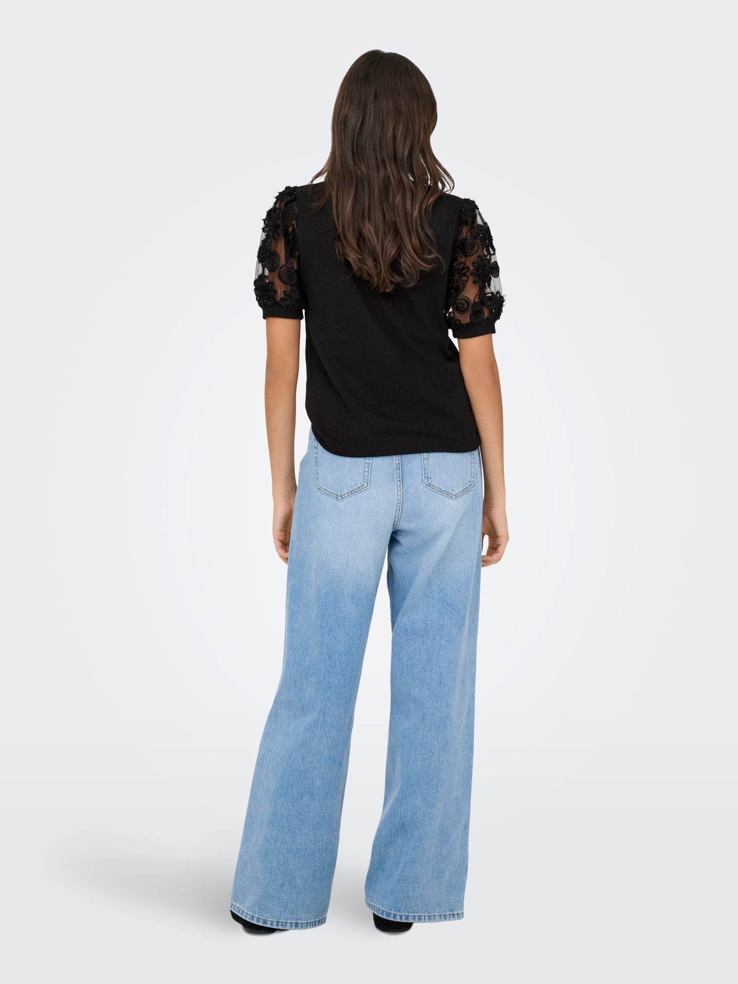 JDY JDYFAIRVIEW LIFE S/S SWEAT JRS Black/LEO AOP 2900162640046