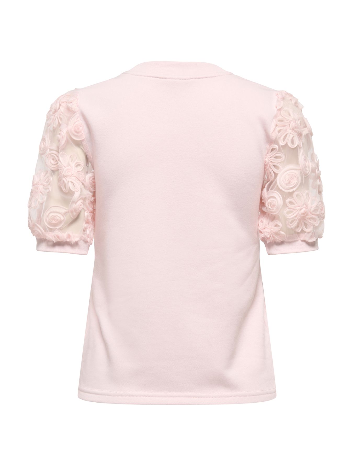 JDY JDYFAIRVIEW LIFE S/S SWEAT JRS Chalk Pink/Flower Lace 2900162641029