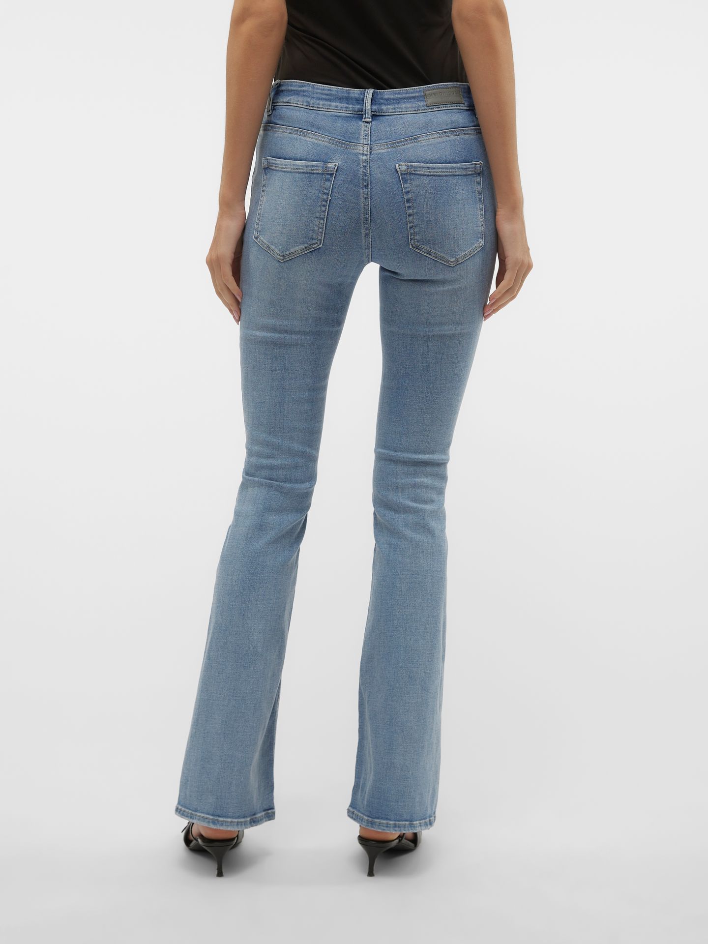 Vero Moda VMFLASH MR FLARED JEANS LI371 GA NO Light Blue Denim 2900162649063