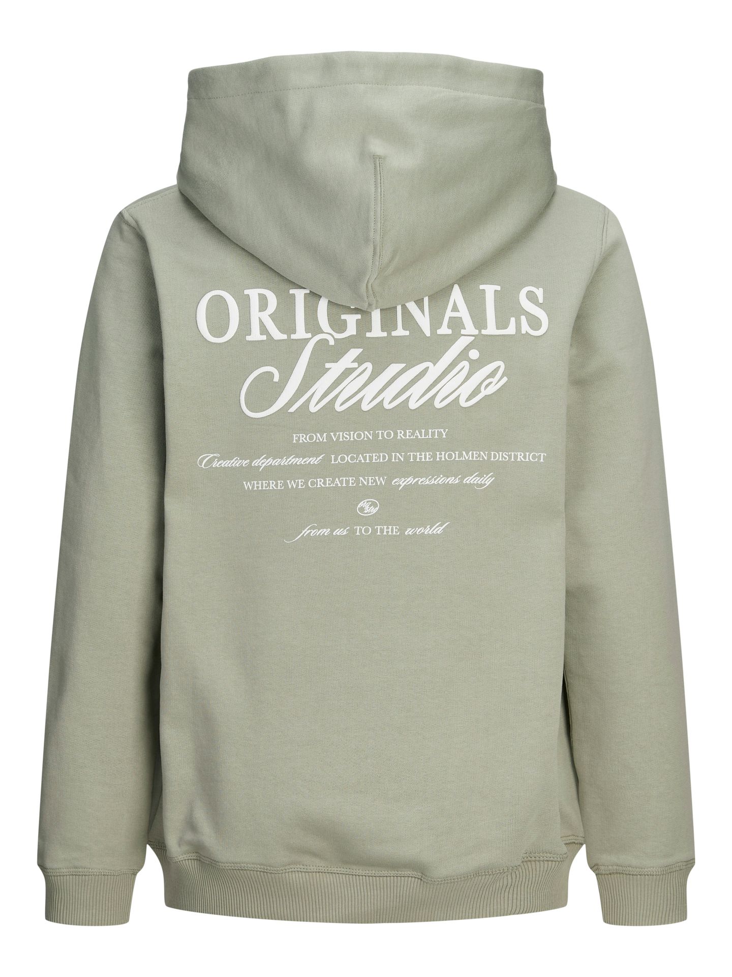 Jack & Jones JORNORREBRO TYPO BACK SWEAT HOOD SN Seagrass/SS26 2900162651028