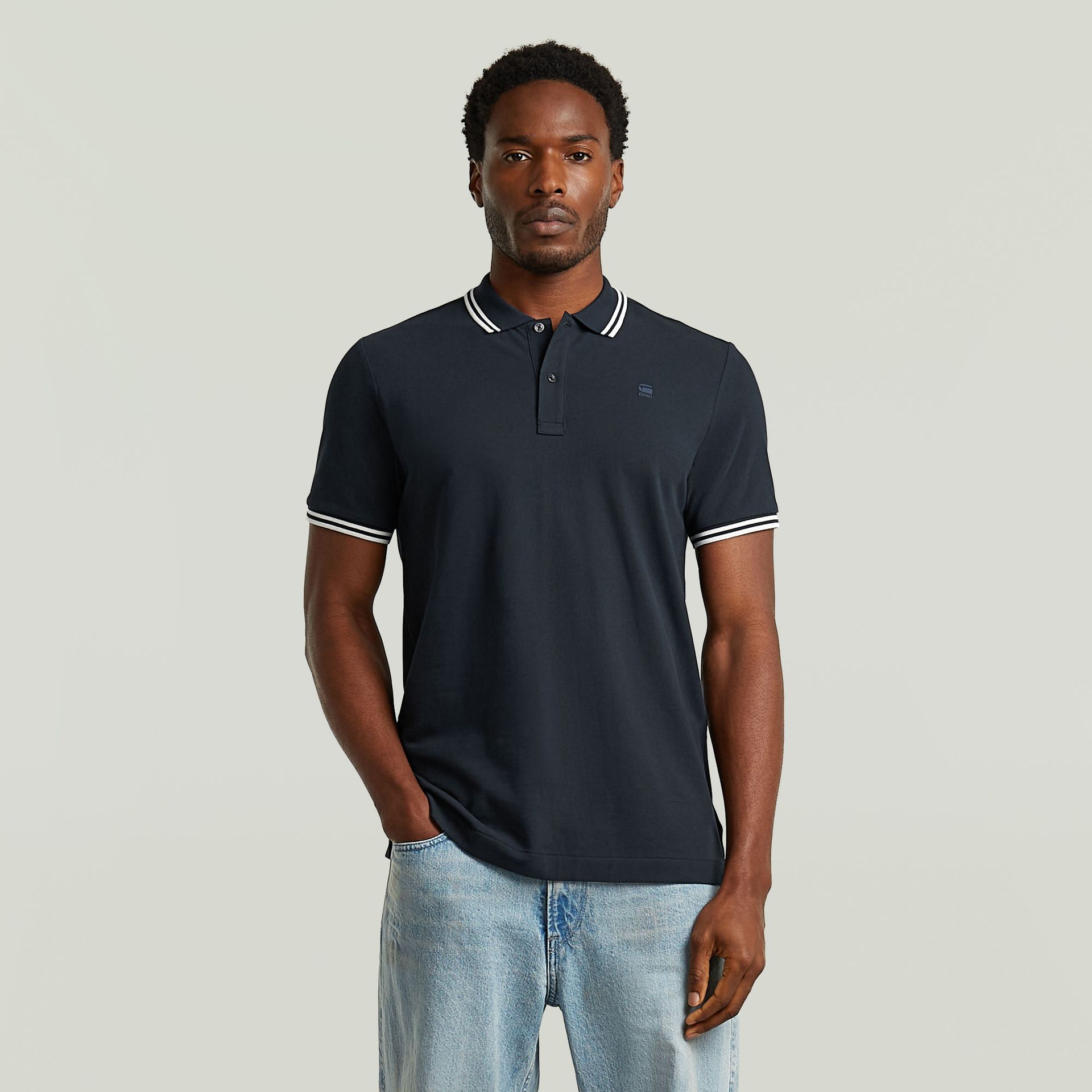 G-star Raw Dunda slim stripe polo s\s C742 salute 00116443-EKA07001300000038